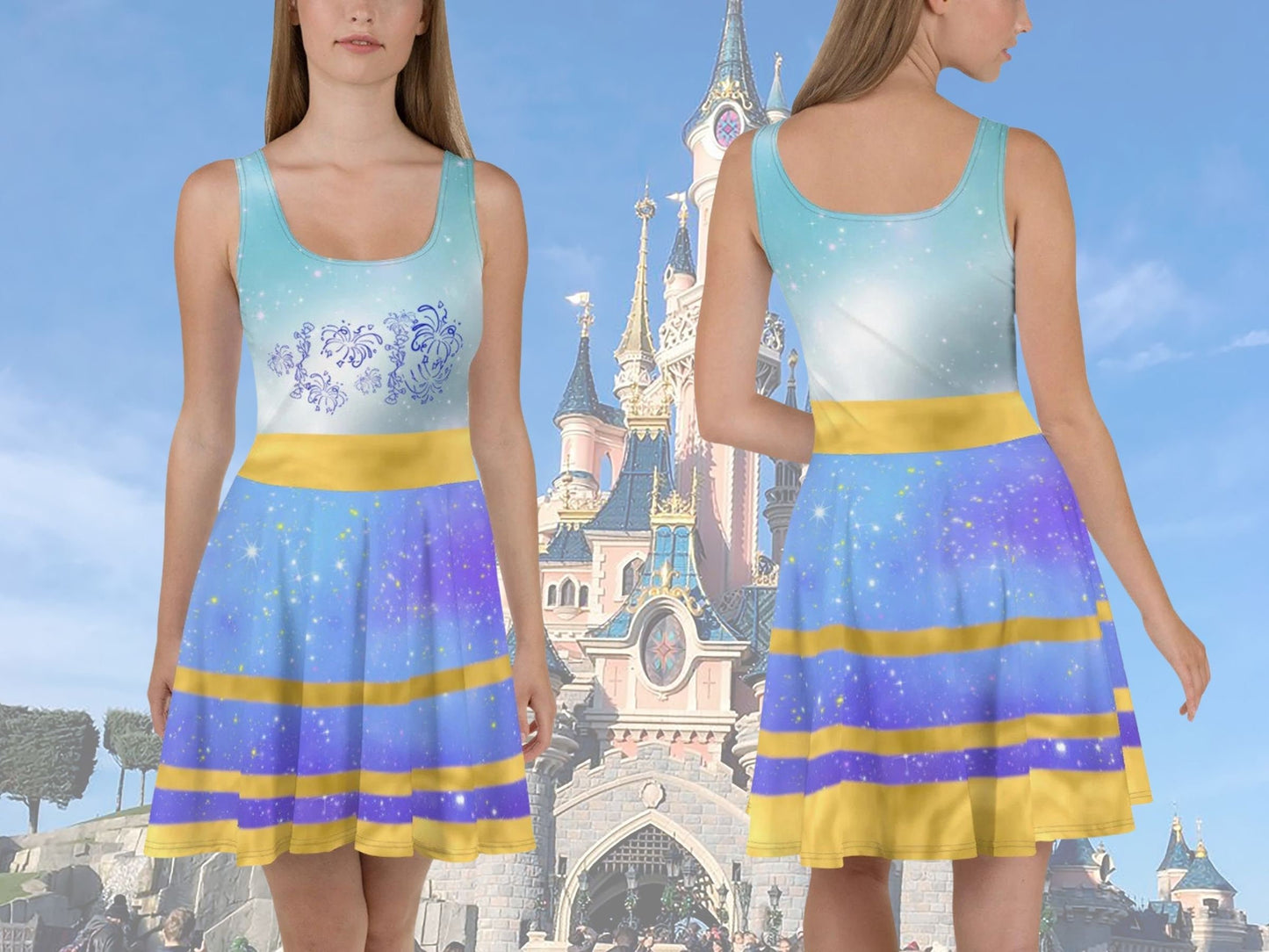 50th Anniversary Inspired Skater Dress, Cosplay, Adult Halloween Costume, Halloween Dress, Dapper Day, Gift for Her