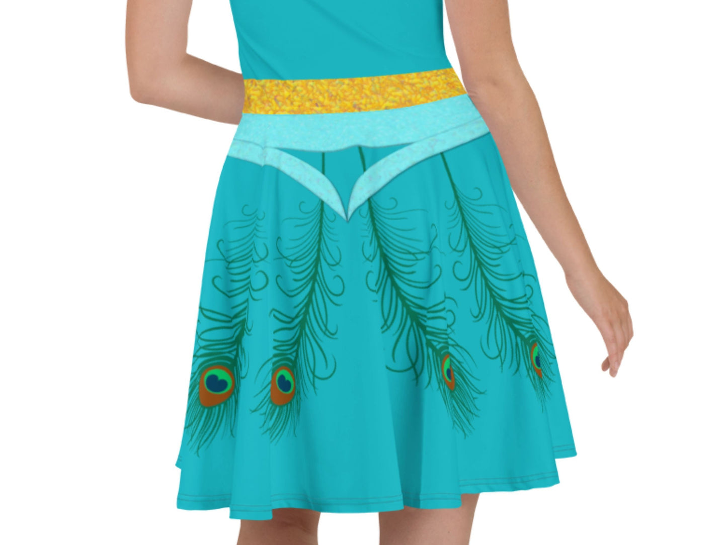 Jasmine Princess Inspired Skater Dress & Skirt Aladdin Halloween Cosplay Gift for Her Birthday Gift Magic Carpet Toy Running Costume Bound