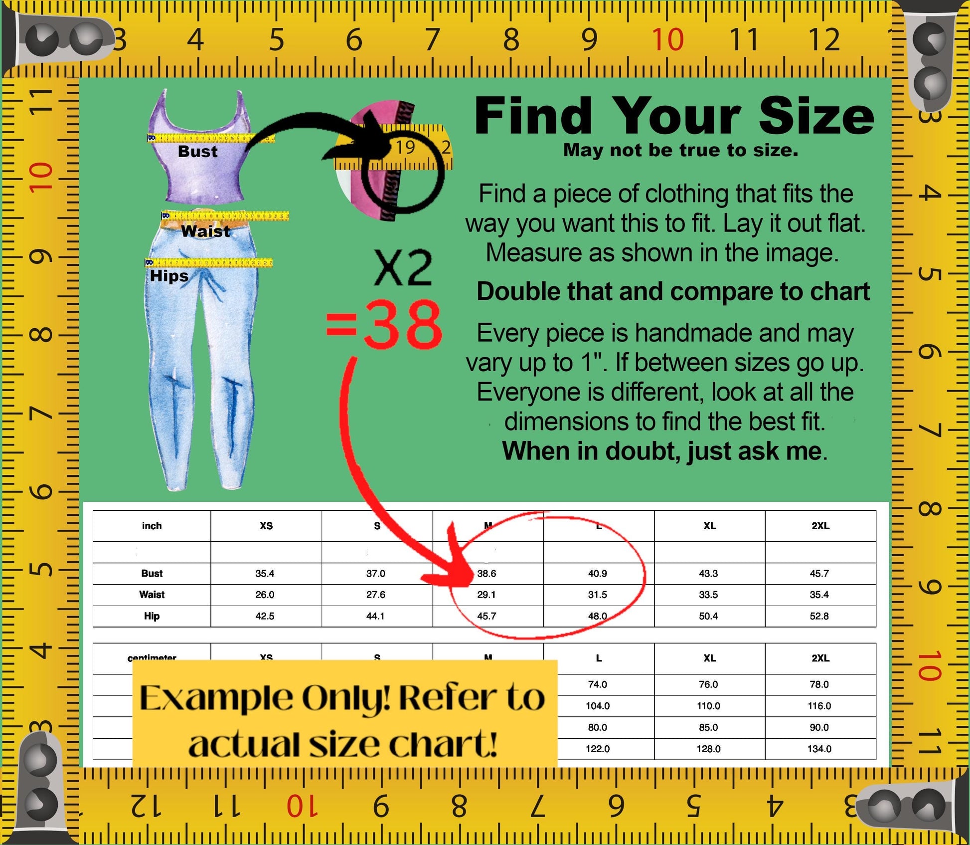 a picture of a woman&#39;s measurements and measurements