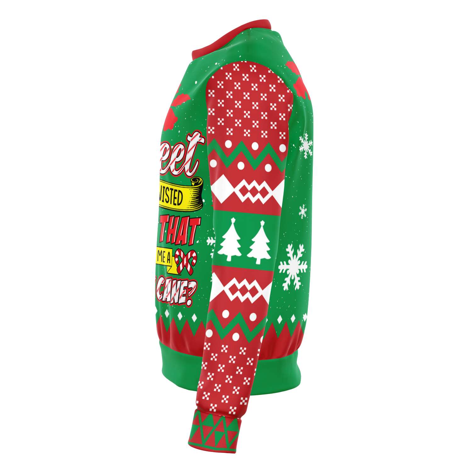 Ugly Christmas Sweater Sweet But Twisted Candy Cane - Chloe Lambertin