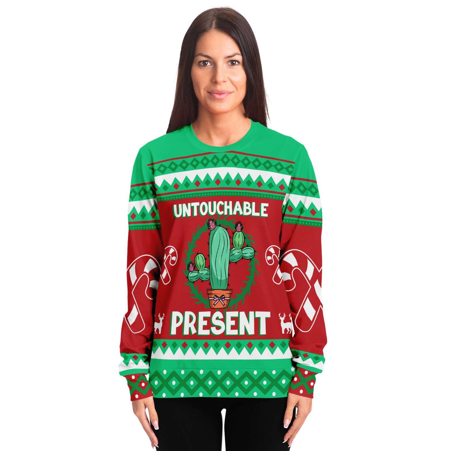 Ugly Christmas Sweater Untouchable Present Cactus - Chloe Lambertin
