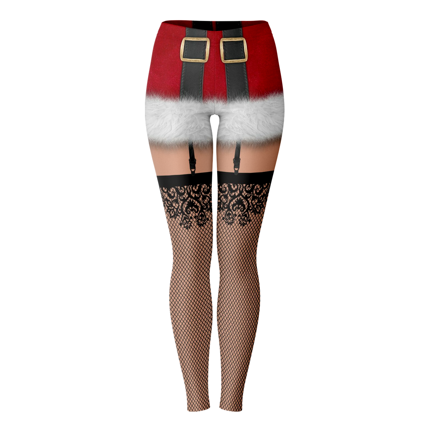Naughty Santa Christmas Leggings - Chloe Lambertin