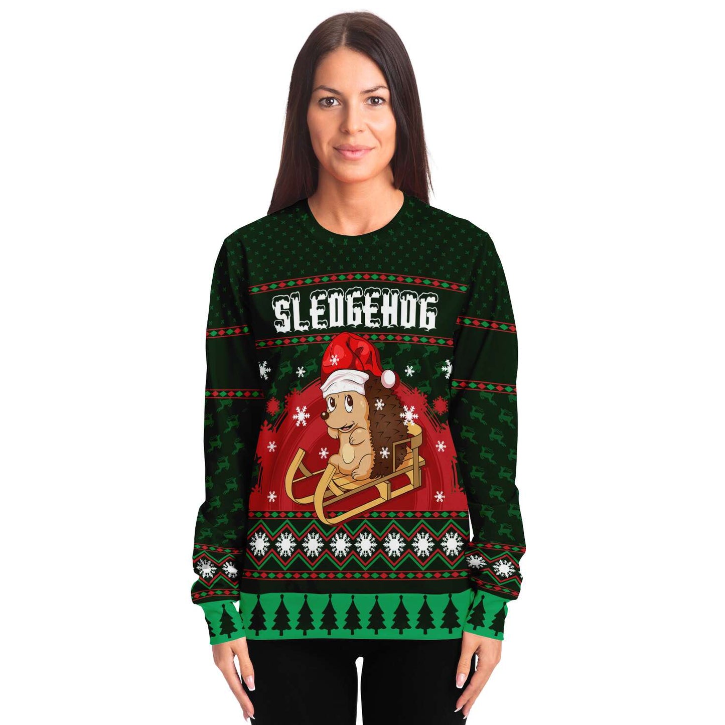 Ugly Christmas Sweater Sledgehog Hedgehog - Chloe Lambertin