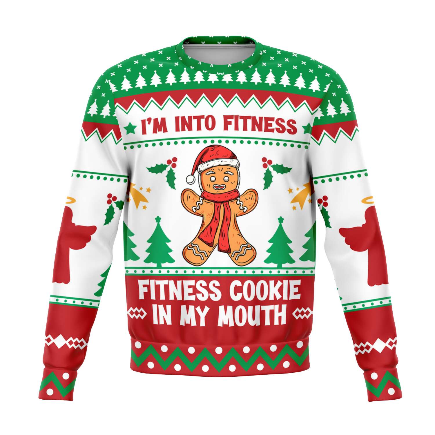 Ugly Christmas Sweater I'm Into Fitness. Fitness Cookie Into My Mouth - Chloe Lambertin
