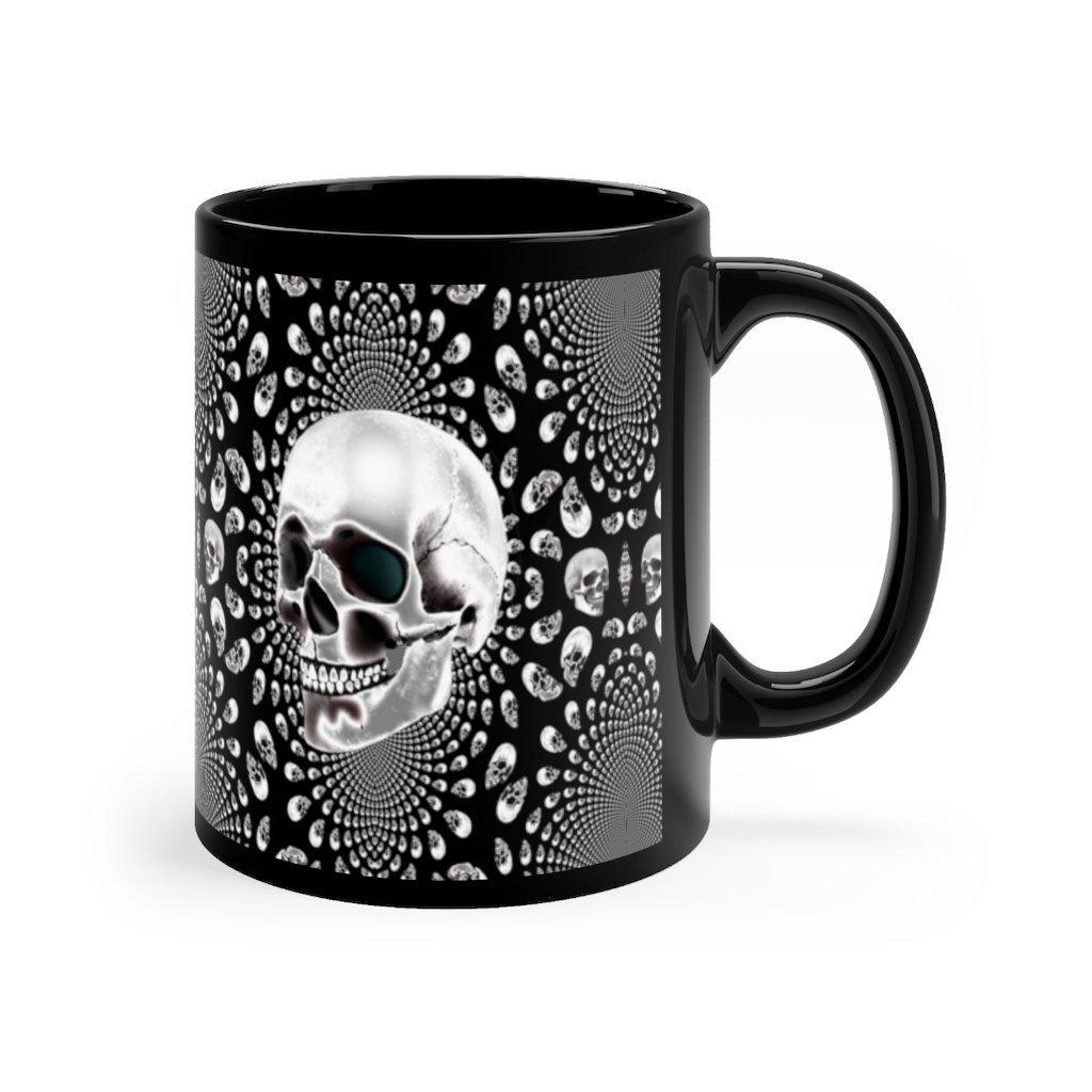 Field of Skulls Halloween Black mug 11oz - Chloe Lambertin