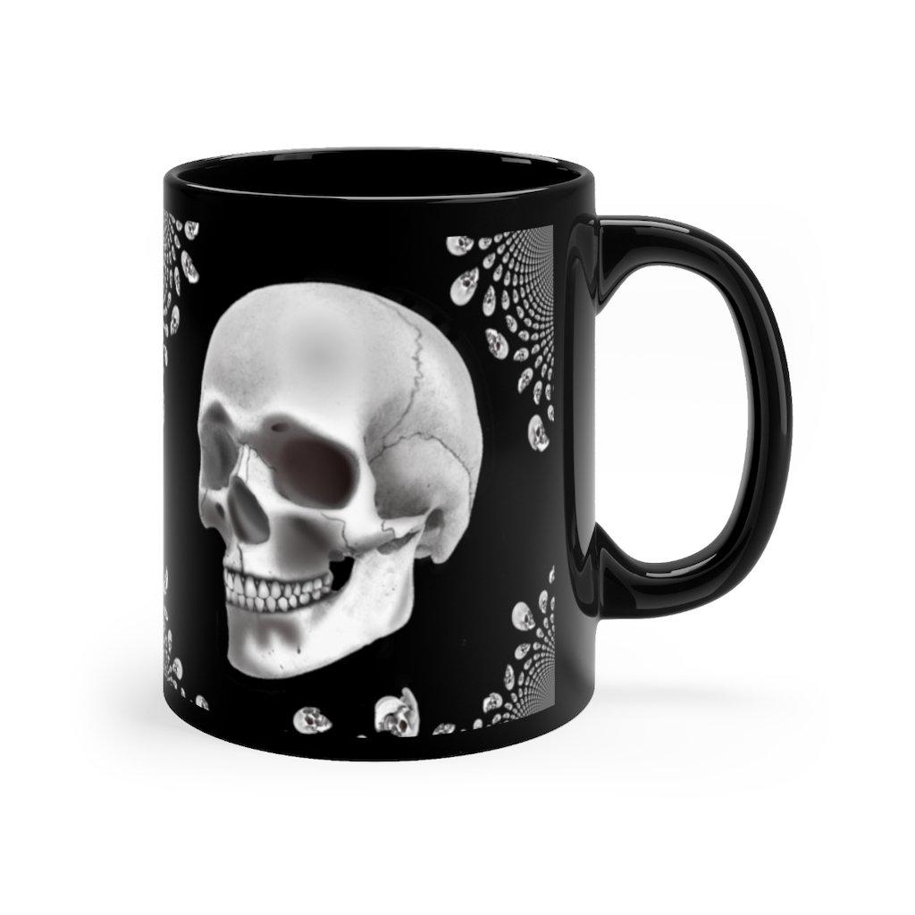 Halloween Skull Black mug 11oz - Chloe Lambertin