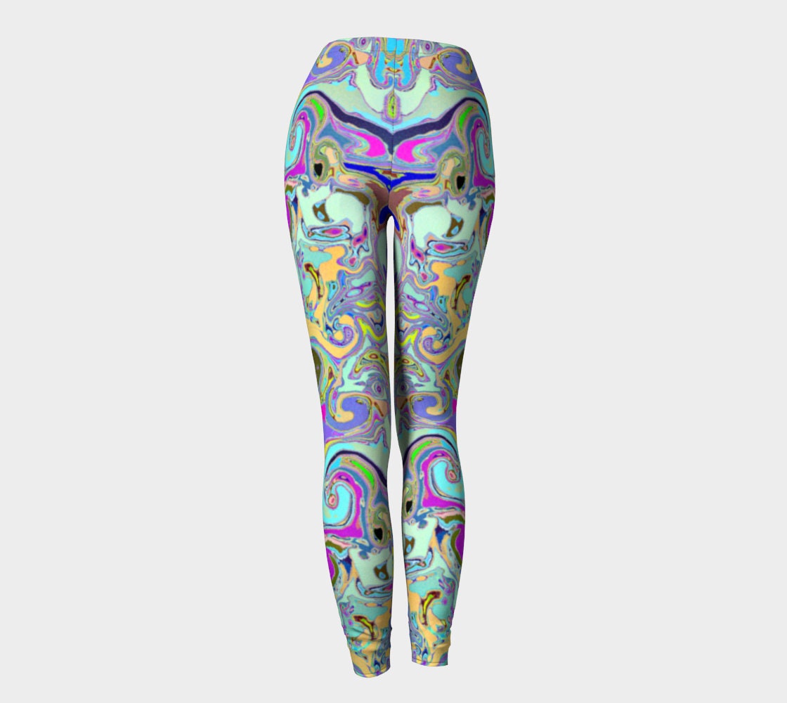 Leggings for Women, Bold and Colorful, Abstract Hand Designed Print