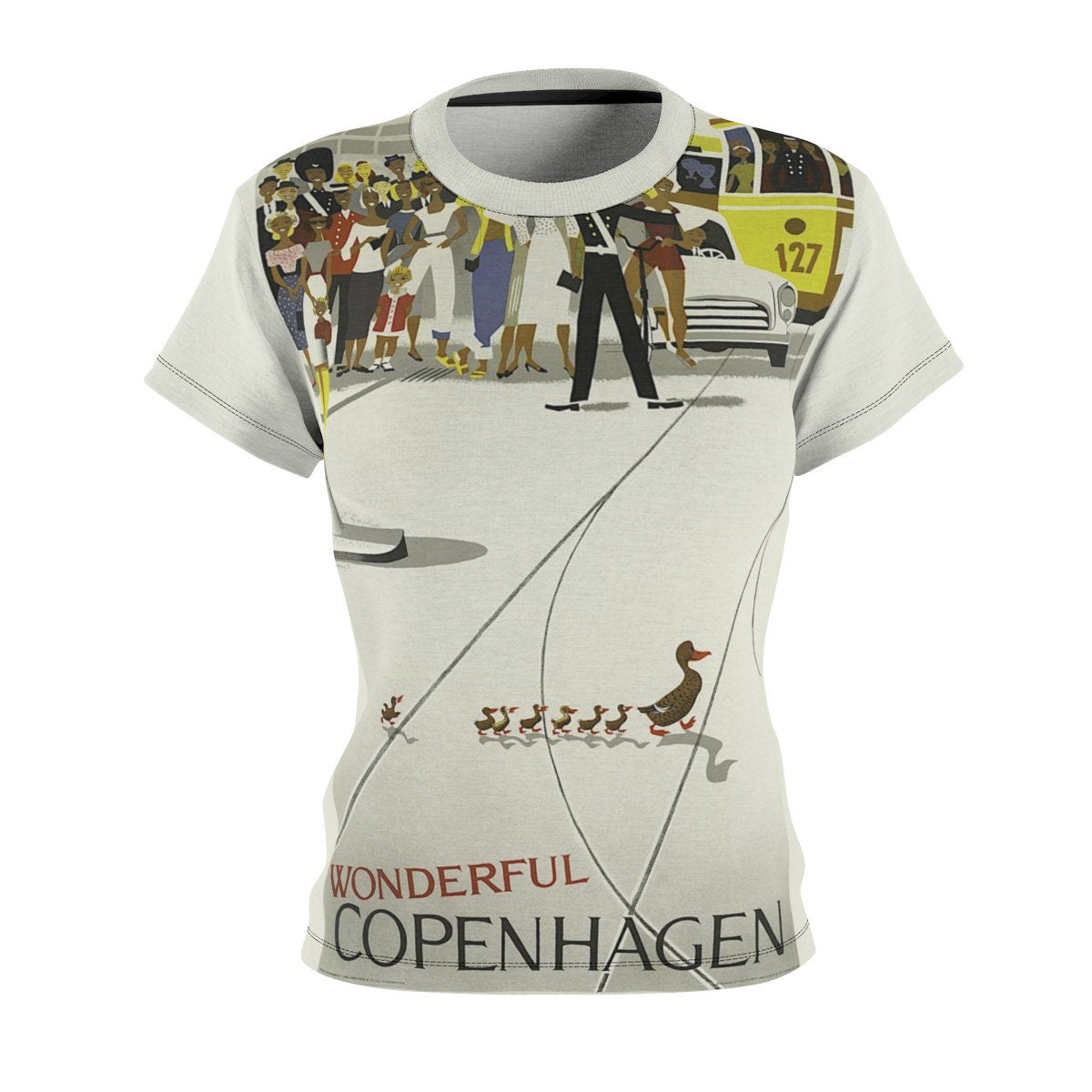 Tee Shirt /Copenhagen /Women /Denmark /T-shirt /Tee /Shirt /Vintage /Art /Duck /Birthday /Clothing /Gift for Her - Chloe Lambertin