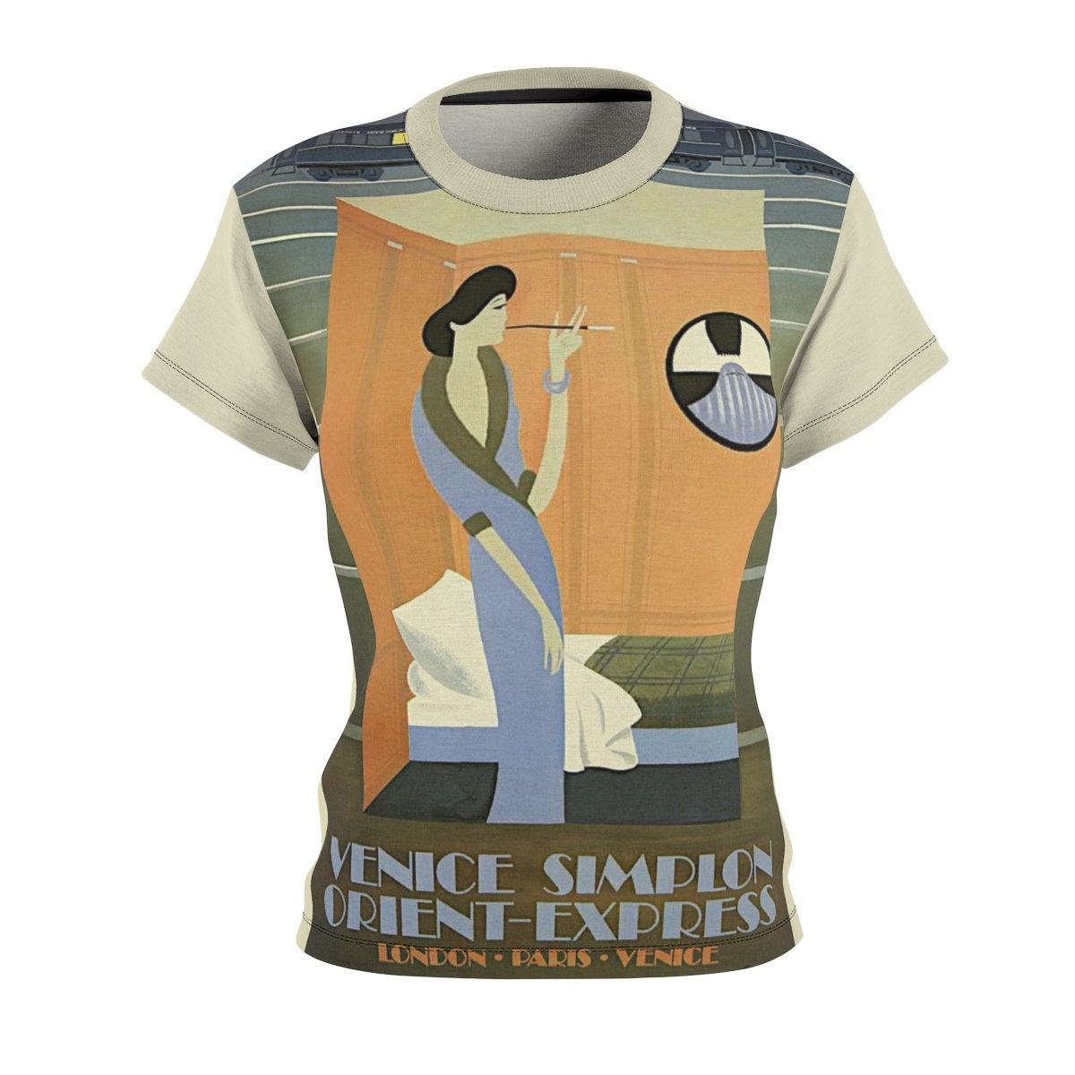 Paris / Venice / Women's / Tee T-Shirt Shirt / Orient Express / Train / Travel / Deco / Vintage / Art / Birthday / Sexy - Chloe Lambertin