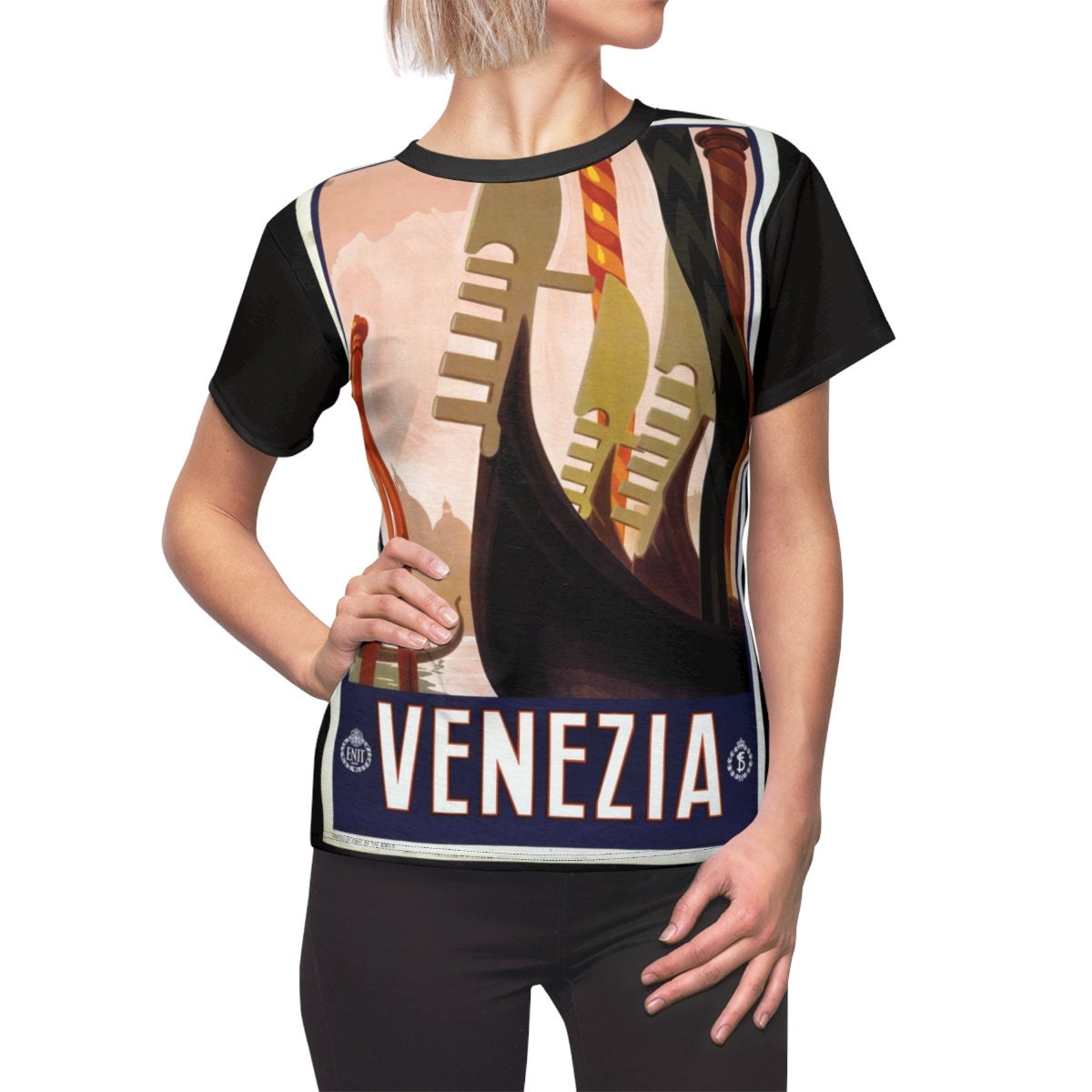Tee Shirt /Venezia /Women /Venice /T-shirt /Tee /Shirt /Vintage /Art /Gondola /Birthday Gift /Clothing /Gift for Her - Chloe Lambertin