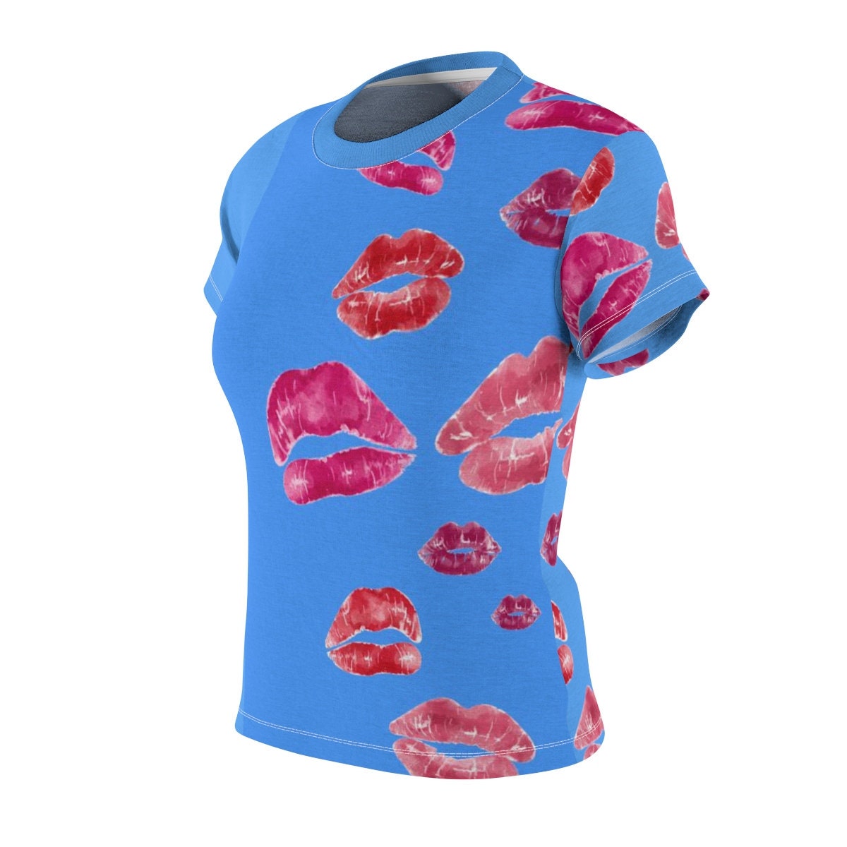 For your Girlfriend / Kisses / Women's / Tee T-Shirt Shirt / Love / Lips / Valentine's gift / Pretty / Classic / Art / New / Sexy - Chloe Lambertin