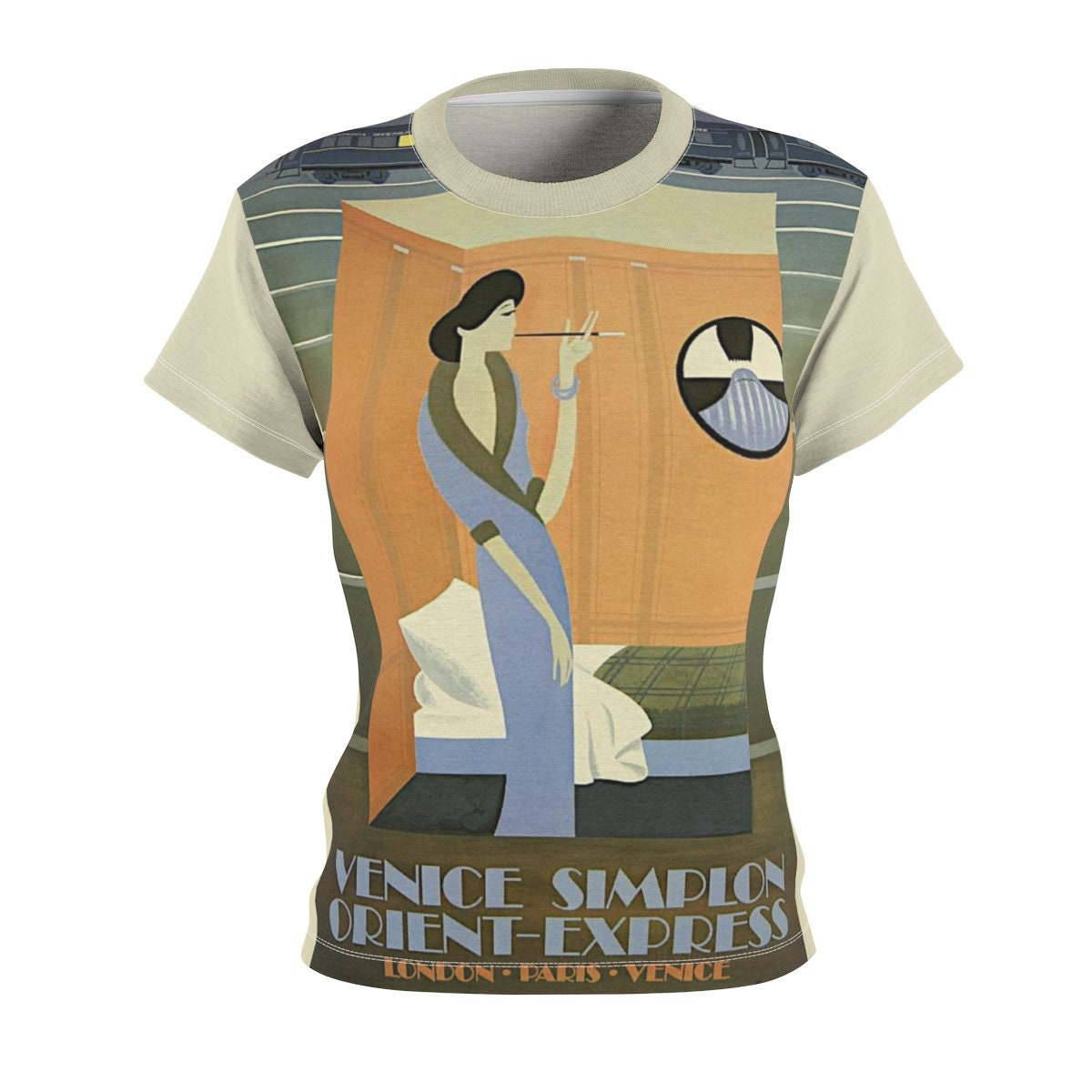 Paris / Venice / Women's / Tee T-Shirt Shirt / Orient Express / Train / Travel / Deco / Vintage / Art / Birthday / Sexy - Chloe Lambertin
