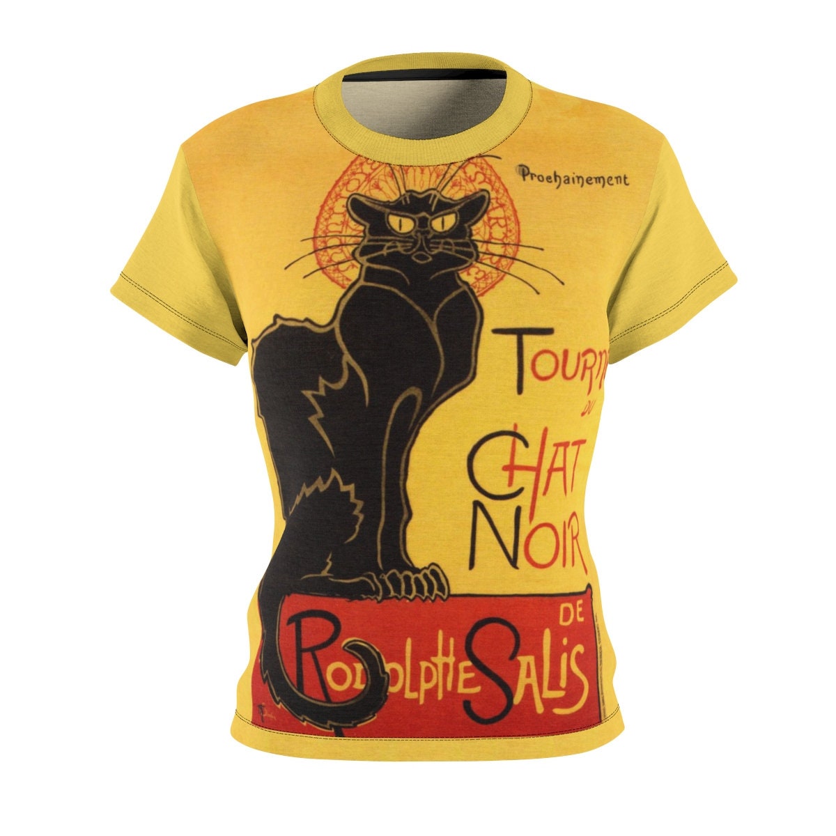Great Gift / Cat / Women's / Tee T-Shirt Shirt / Chat Noir / France / Valentine's gift / Poster / Vintage / Art / Birthday / Sexy - Chloe Lambertin