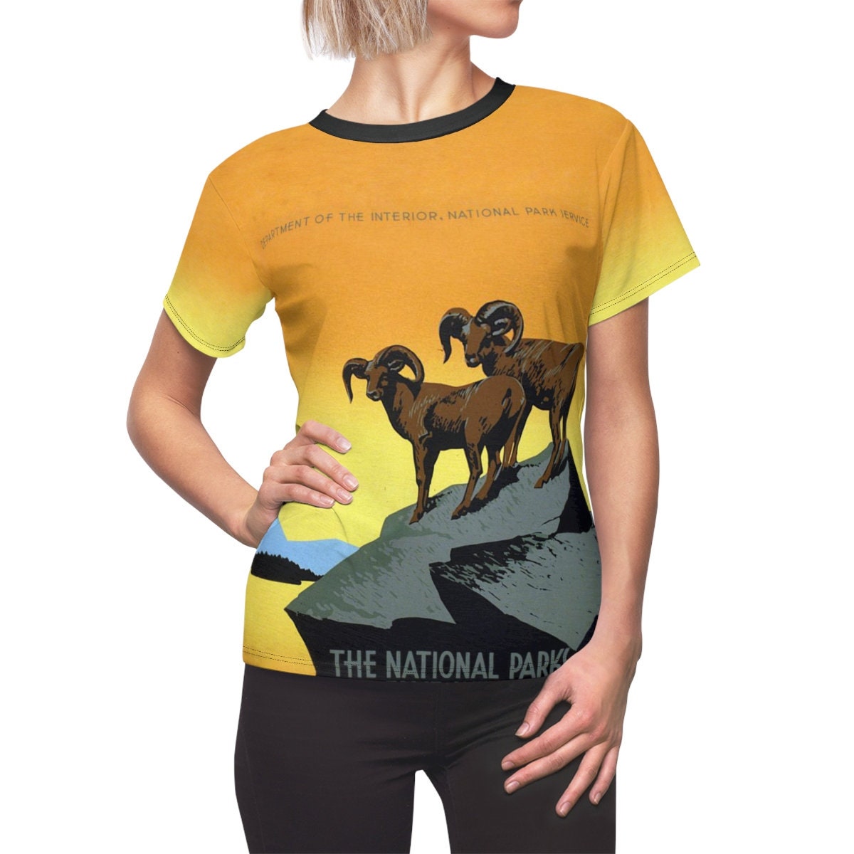 Valentine's Day / Environment / Women's / Tee T-Shirt Shirt / WPA / Bighorn Sheep / National Parks / Poster / Vintage / Art / New / Sexy - Chloe Lambertin