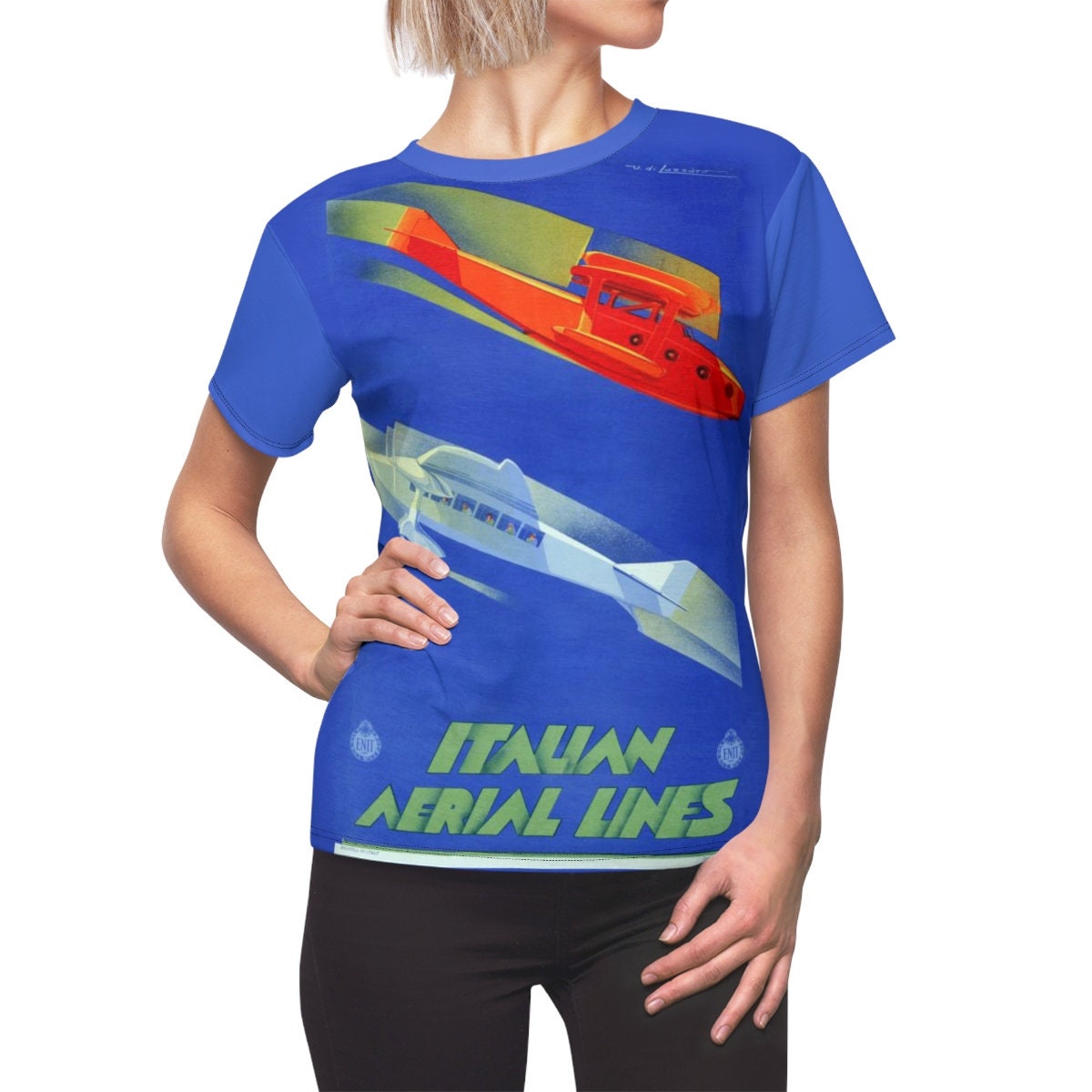 Great Gift / Airplane / Women's / Tee T-Shirt Shirt / italy / Travel / Valentine's gift / Poster / Vintage / Art / Birthday / Sexy - Chloe Lambertin