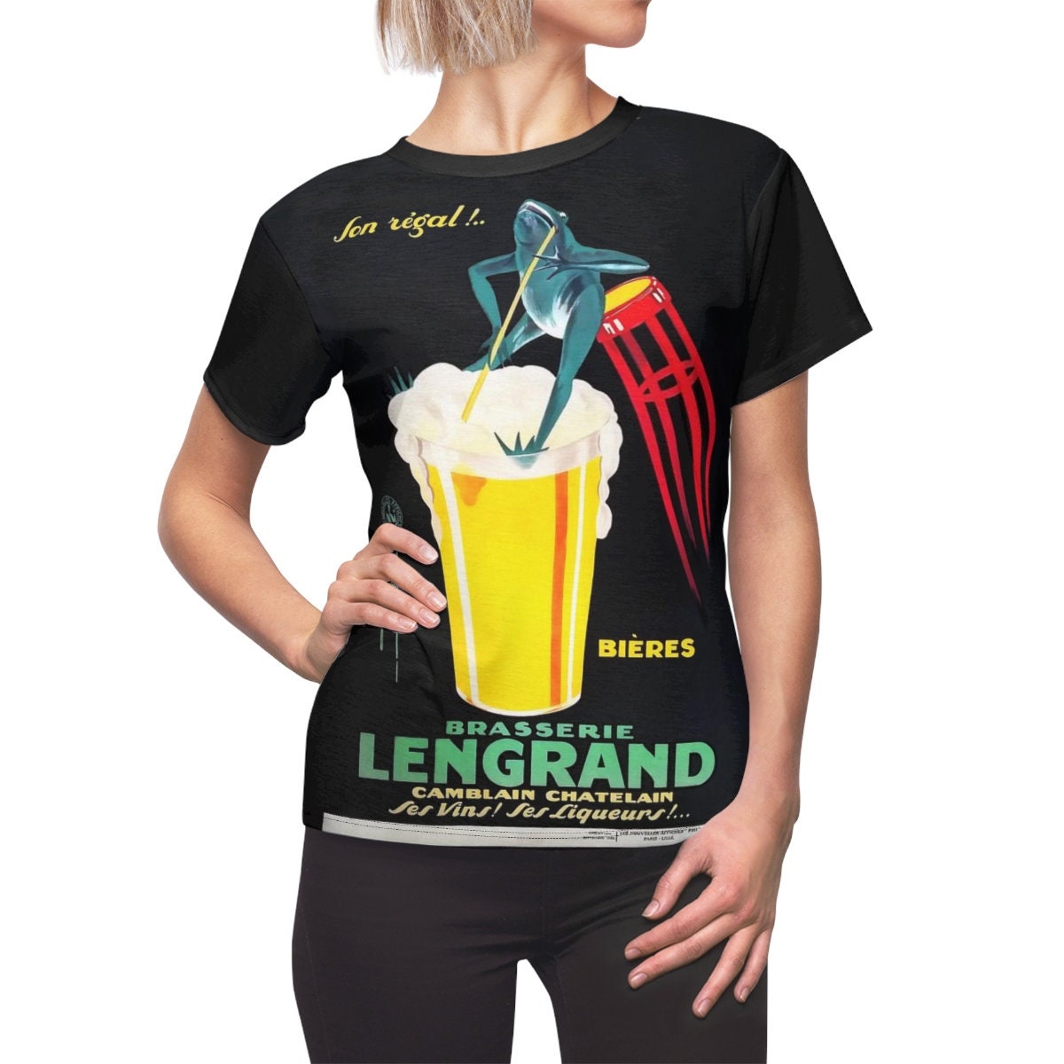 Tee Shirt /Beer /Frog /Women /T-shirt /Tee /Shirt /Vintage /Art /Italy /Birthday /Clothing /Gift for Her - Chloe Lambertin