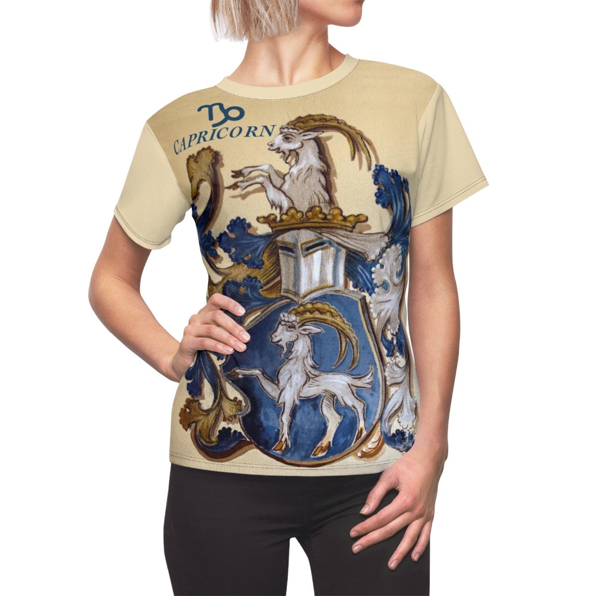 Capricorn / Astrology / Women / Zodiac / T-shirt / Tee / Shirt / Vintage / Art / Capricorn / Birthday / Clothing / Gift for Her - Chloe Lambertin