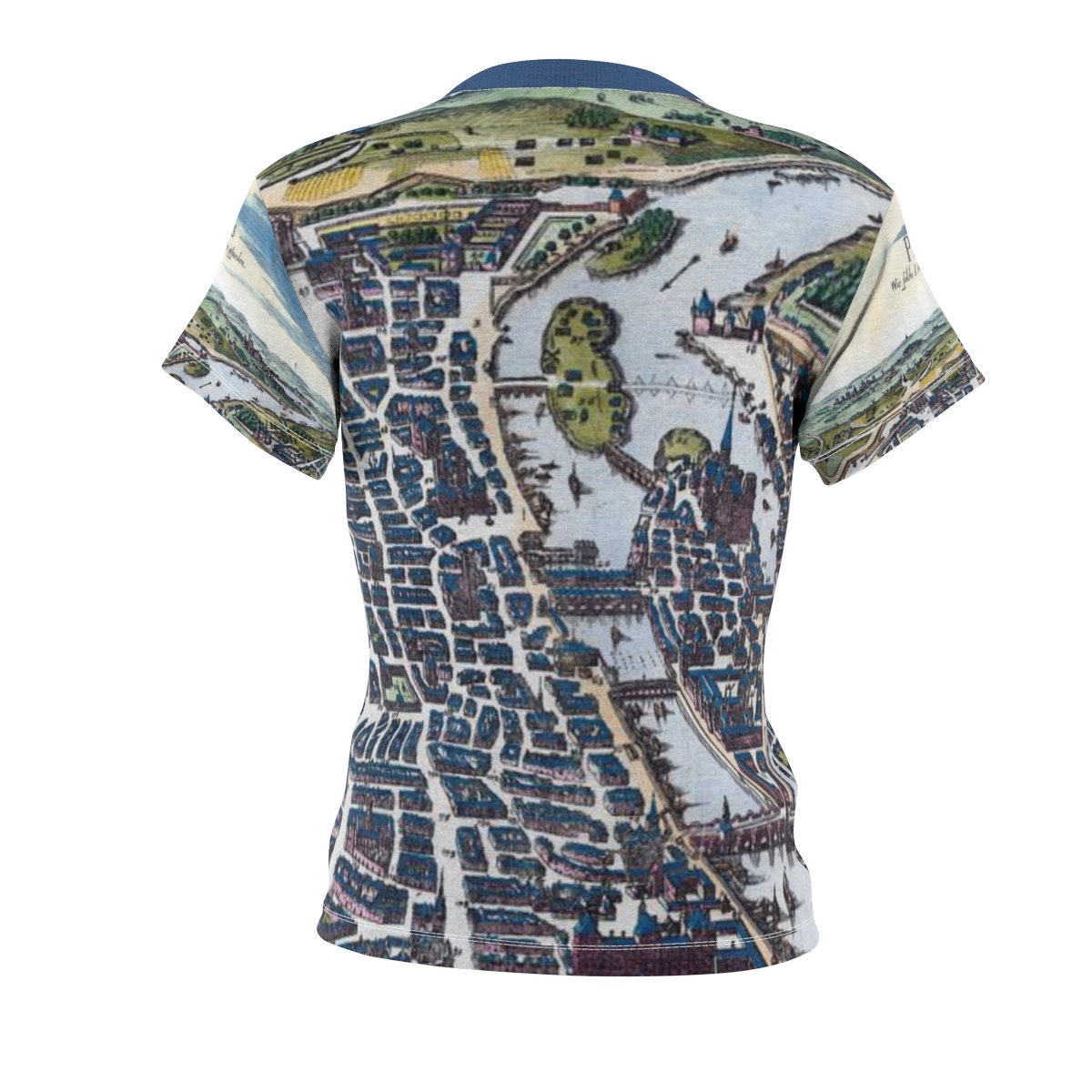 Perfect Gift / Paris / Women's / Tee T-Shirt Shirt / Map / Antique / Valentine's gift / Travel / Vintage / Art / New / Sexy - Chloe Lambertin