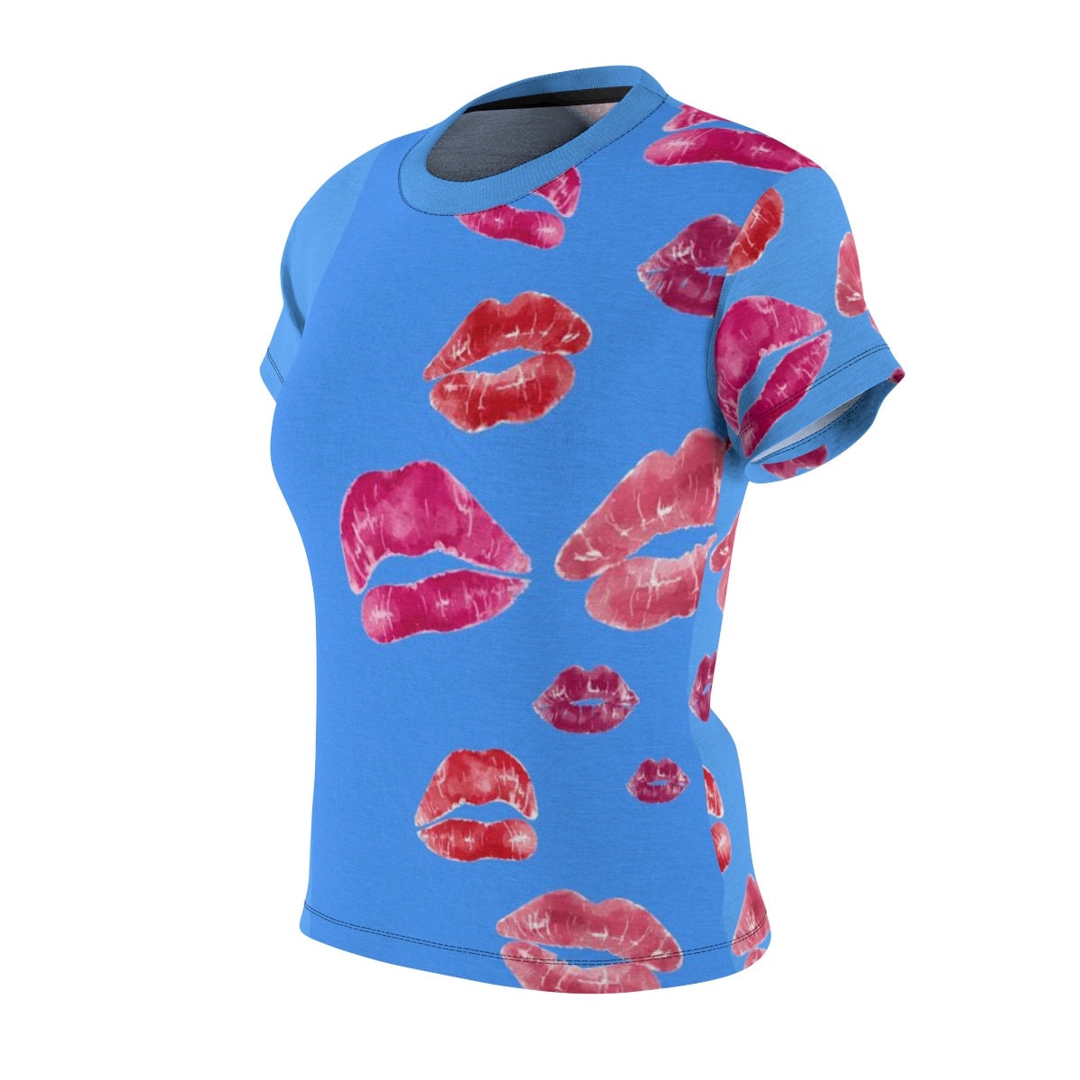 For your Girlfriend / Kisses / Women's / Tee T-Shirt Shirt / Love / Lips / Valentine's gift / Pretty / Classic / Art / New / Sexy - Chloe Lambertin