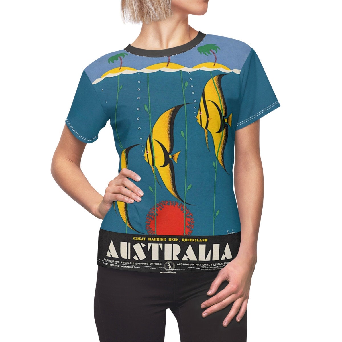 Tee Shirt /Australia /Women /Travel /T-shirt /Tee /Shirt /Vintage /Art /Fish /Birthday Gift /Clothing /Gift for Her - Chloe Lambertin