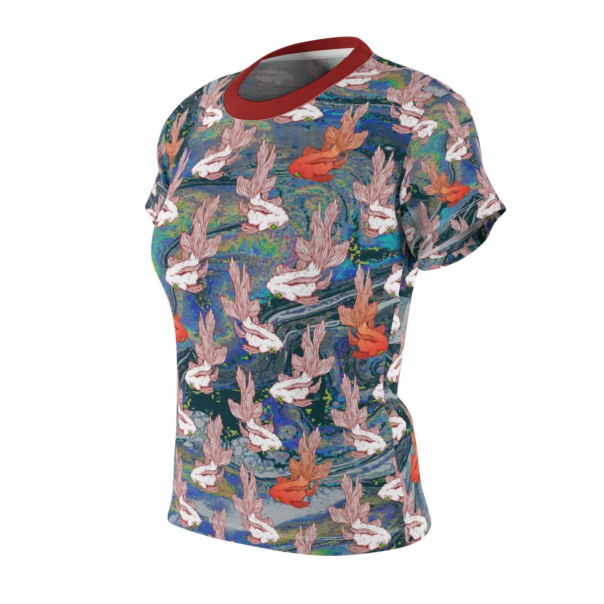 Perfect Gift / Koi / Women's / Tee T-Shirt Shirt / Goldfish / Fish / Valentine's gift / Pretty / Colors / Art / New / Sexy - Chloe Lambertin