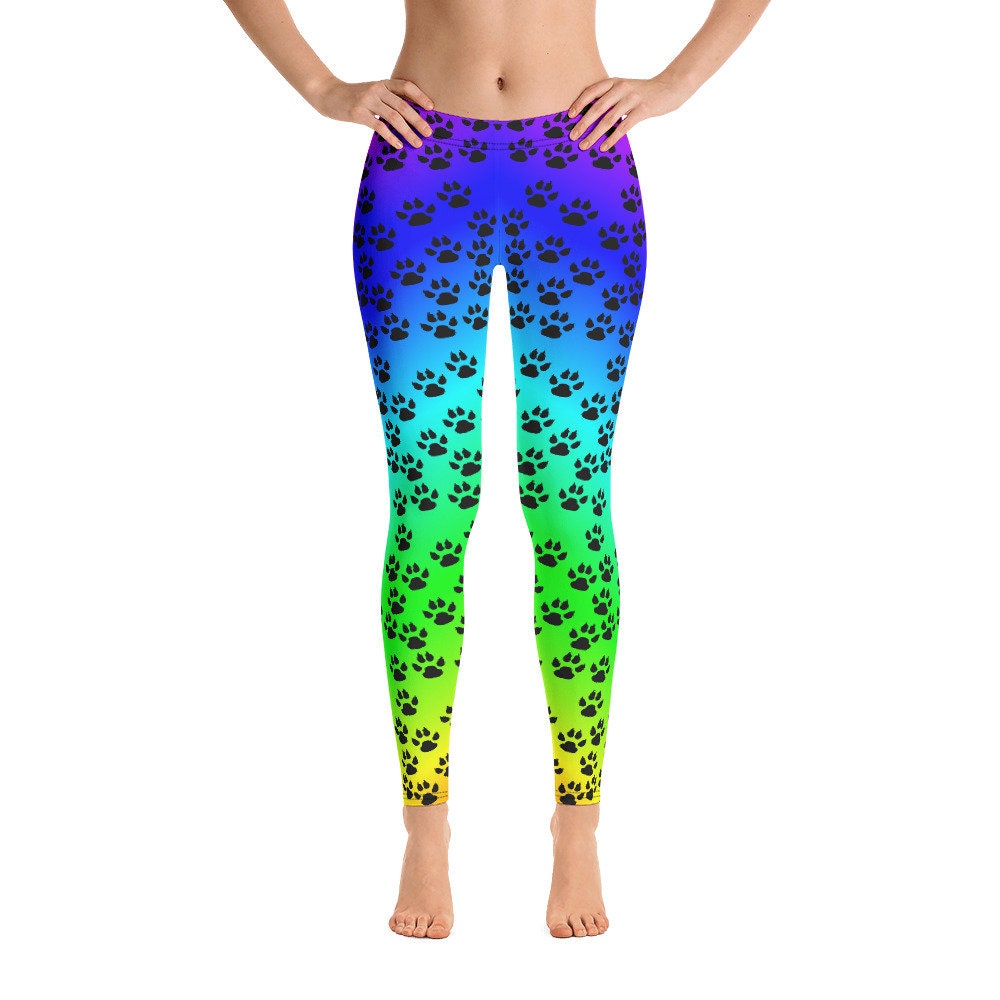 Paw Print Leggings,  Ideal for Fitness, Activewear, Women Workout Sportswear, Athletic, Gym, Yoga Leggings