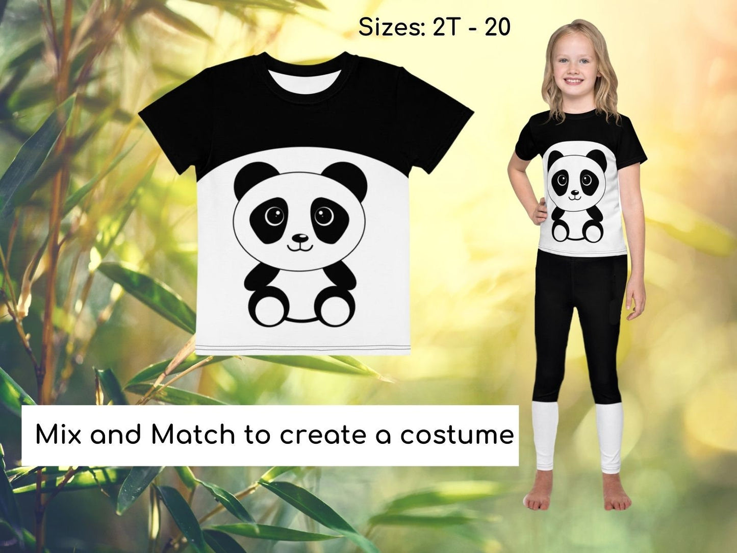 Kung Fu Po Panda Leggings, Rash Guards and T-Shirts, Beloved Movie Character, Gift for Daughter, Gift for Son, Halloween Outfit