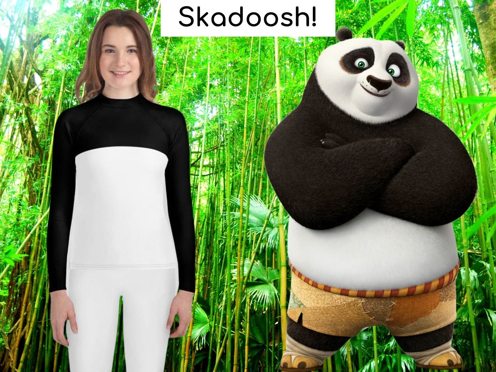 Kung Fu Panda Inspired Costume Leggings Rash Guards and T-Shirts Disne –  Chloe Lambertin