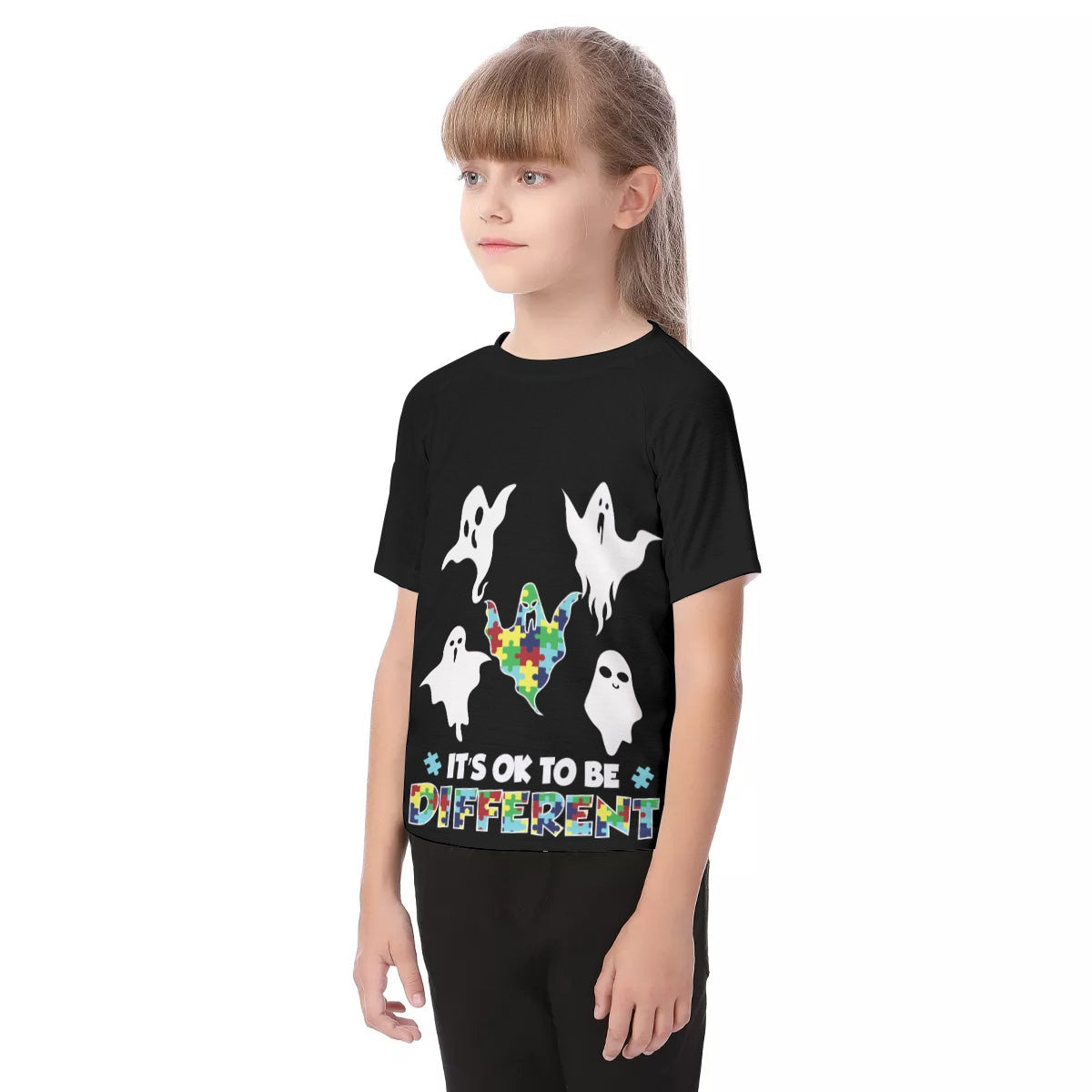 Autism Awareness It's Okay to Be Different  Kid's Raglan Sleeve T-shirt - Chloe Lambertin