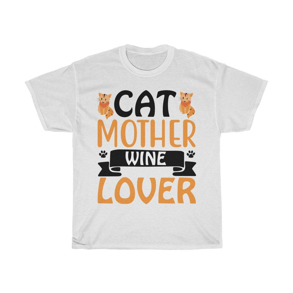Cat Mother WIne Lover Heavy Cotton Tee - Chloe Lambertin