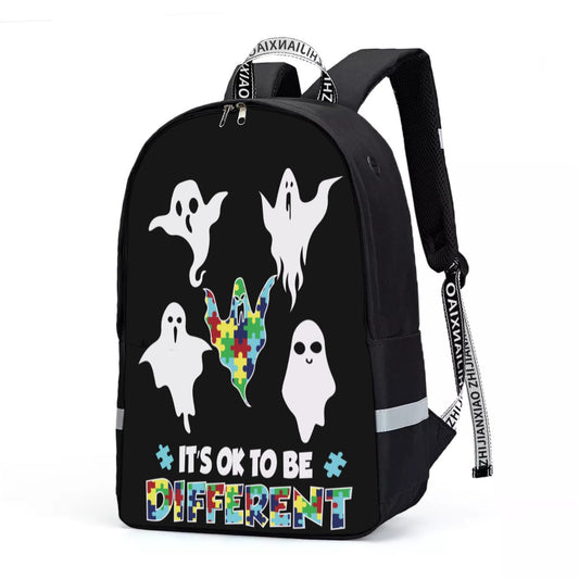 It's OK to be Different Autism Awareness Backpack With Reflective Bar - Chloe Lambertin