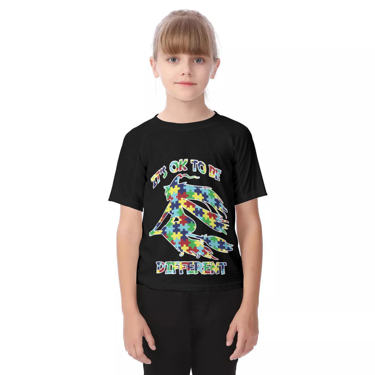 Different Witch Autism Awareness Kid's Raglan Sleeve T-shirt - Chloe Lambertin