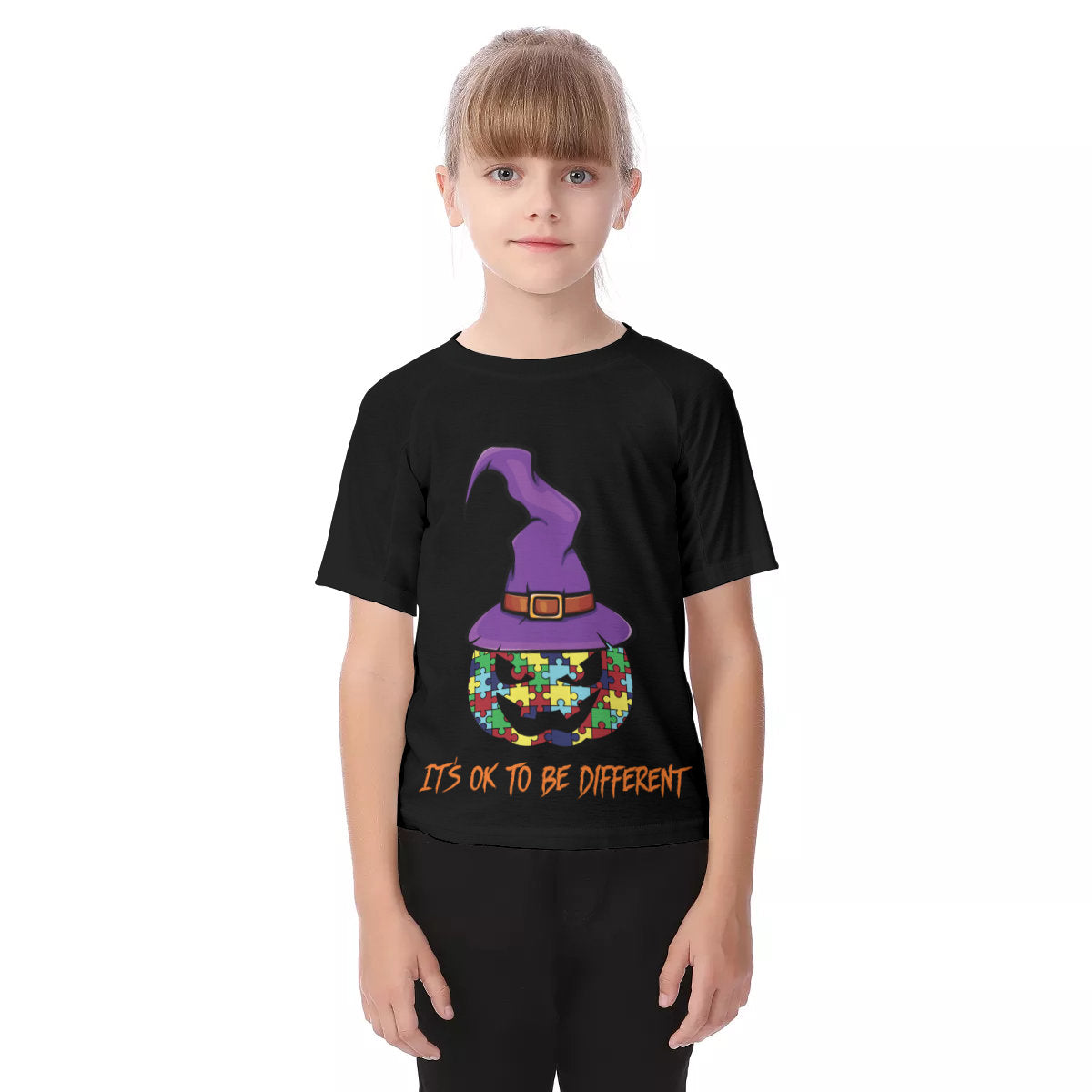Dare to be Yourself Autism Awareness Kid's Raglan Sleeve T-shirt - Chloe Lambertin