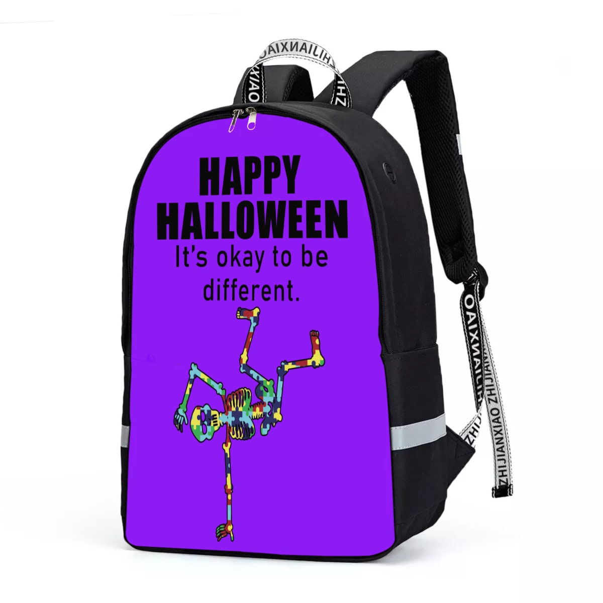 Different Witch Autism Awareness Backpack With Reflective Bar - Chloe Lambertin