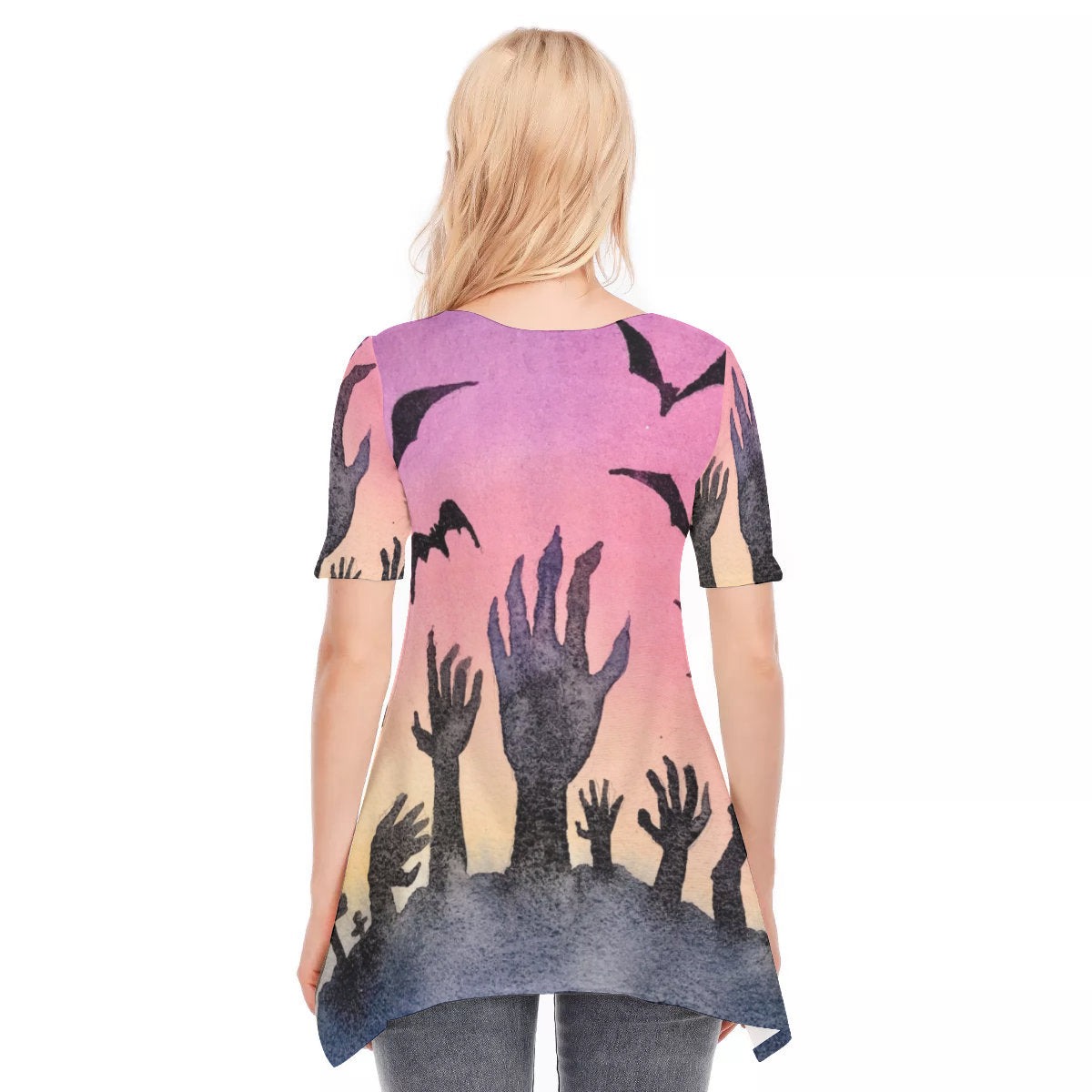 Halloween Living Dead Women's O-neck Short Sleeve T-shirt | Cotton - Chloe Lambertin