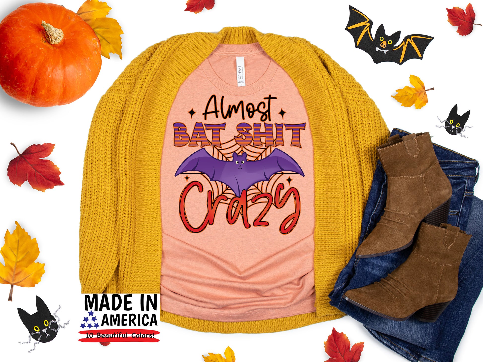 Halloween Almost Bat Sh*t Crazy T-Shirt, Halloween Shirt, Halloween Costumes, Halloween Tees - Chloe Lambertin