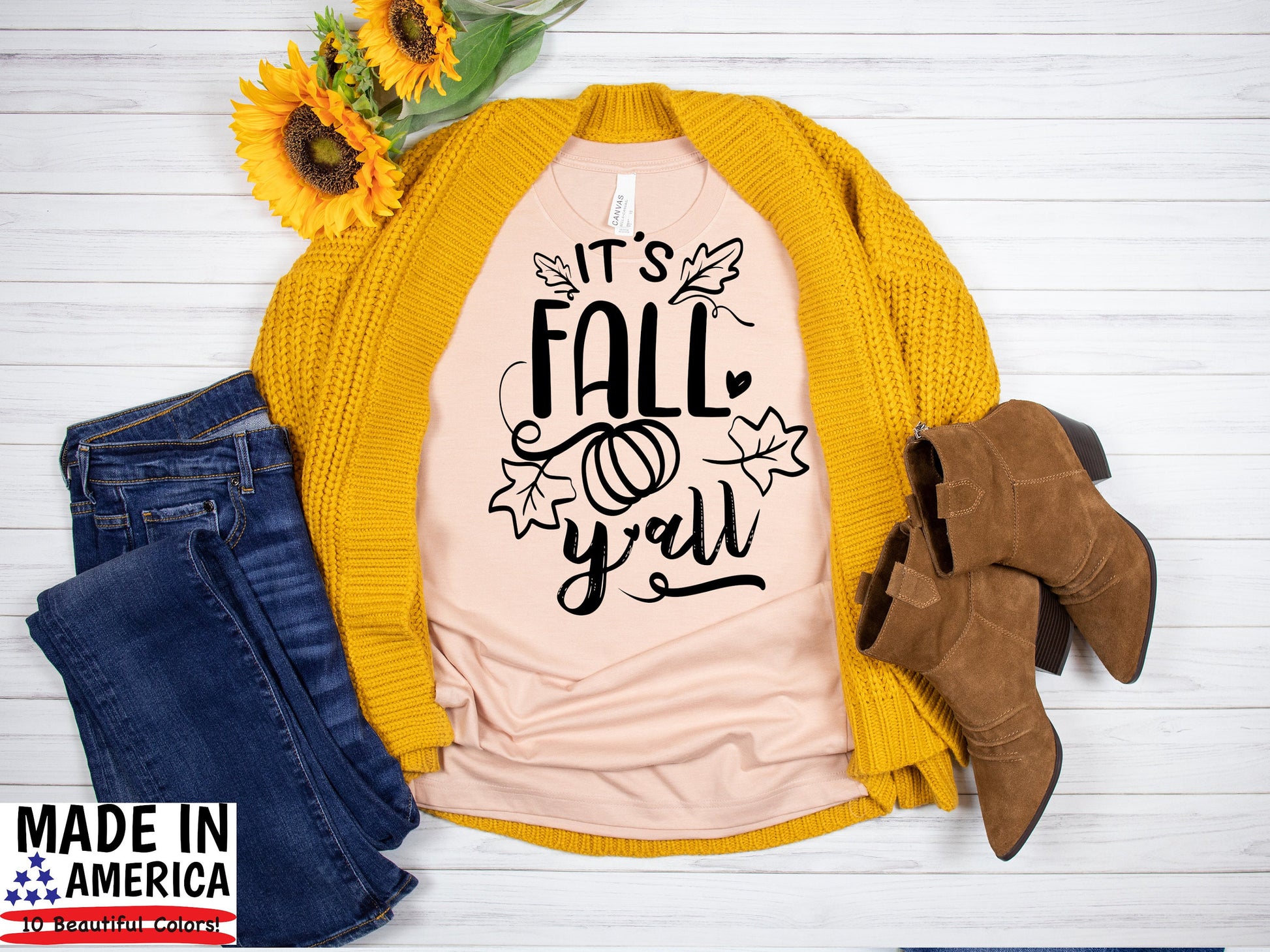 Pumpkin Time Tee, It's Fall Y'all T-Shirt, Thanksgiving Shirt, Thanksgiving Time, Fall Tee, Football Season Tee, Unisex Clothing - Chloe Lambertin