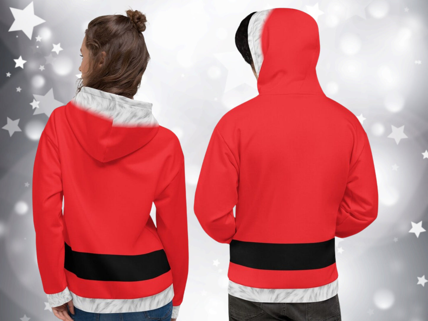 Santa Christmas Unisex Hoodie, Great Ugly Sweater Gift Idea, Holiday Season, Christmas Present - Chloe Lambertin