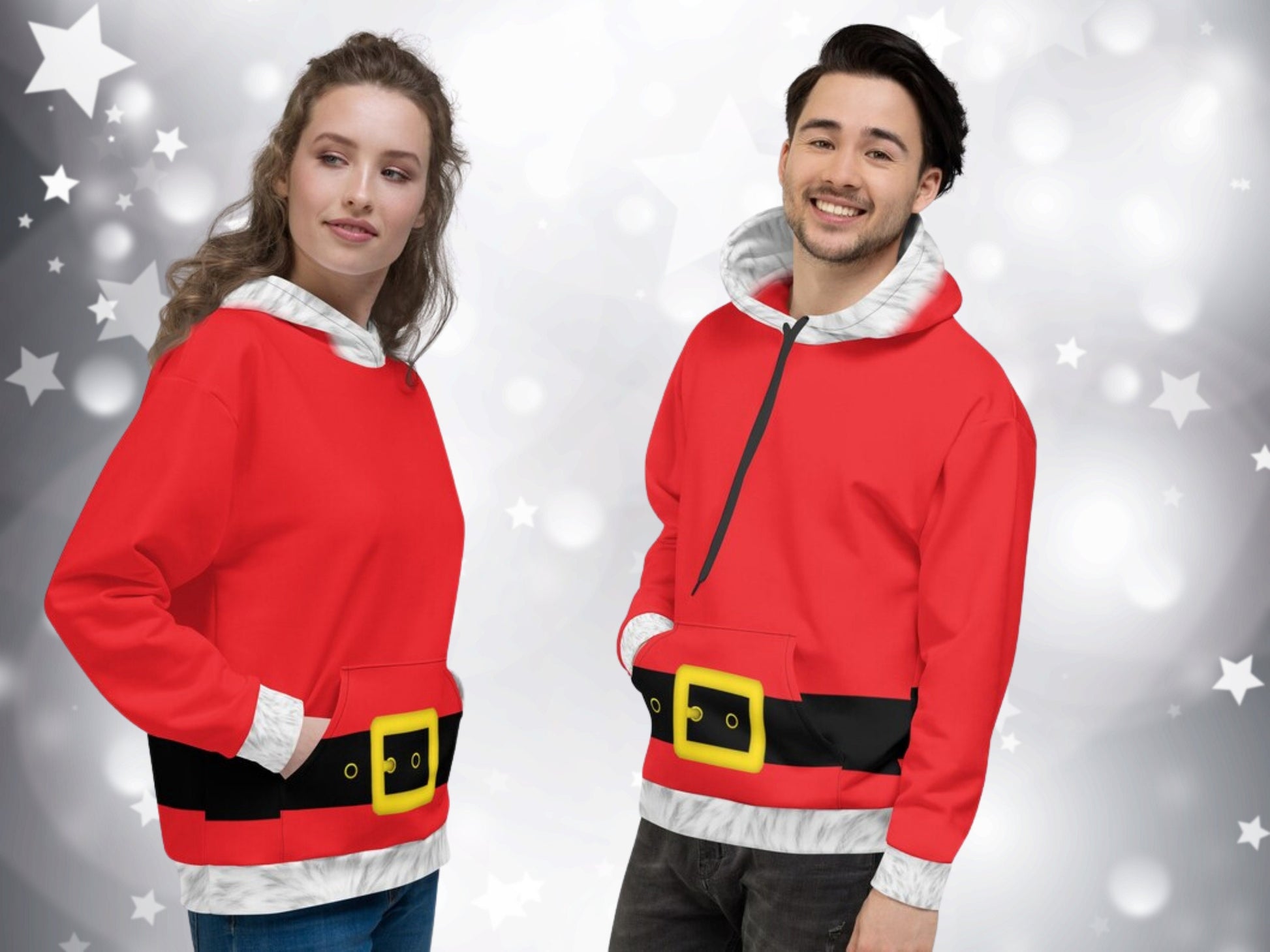 Santa Christmas Unisex Hoodie, Great Ugly Sweater Gift Idea, Holiday Season, Christmas Present - Chloe Lambertin