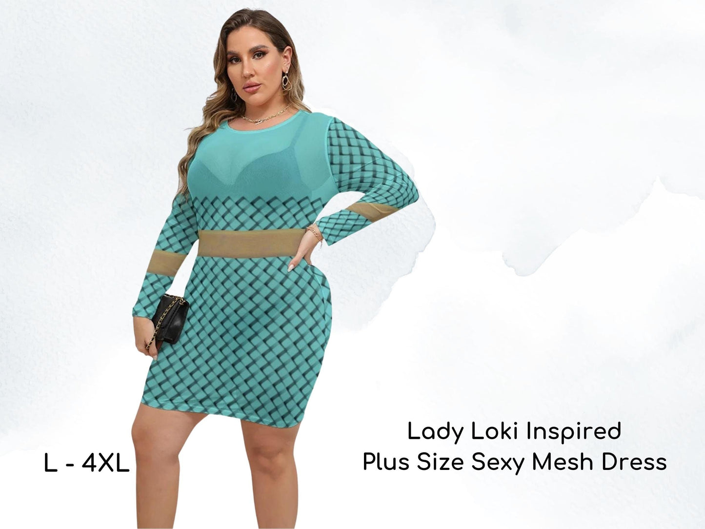 Loki Inspired Sexy Plus Size Women's Mesh Dress, Lady Loki, Disney Cosplay, DisneyBound, Disney Cosplay, Halloween Dress, Birthday Gift