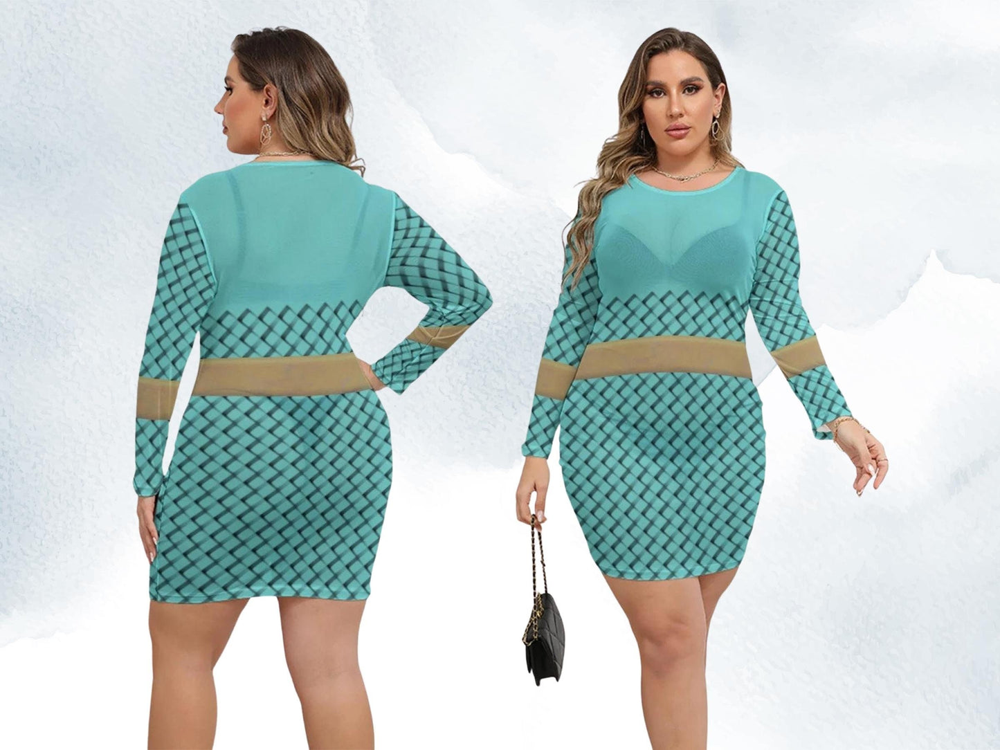 Loki Inspired Sexy Plus Size Women's Mesh Dress, Lady Loki, Disney Cosplay, DisneyBound, Disney Cosplay, Halloween Dress, Birthday Gift