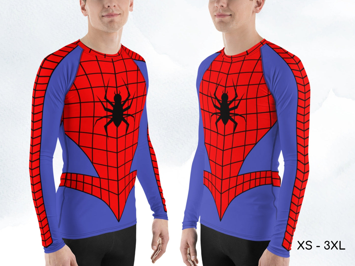 Spider Hero Inspired Men's Rash Guard and Leggings, Cosplay, Halloween Costume, Comics, Super Guardian, Human Spider, Cosplay Outfit
