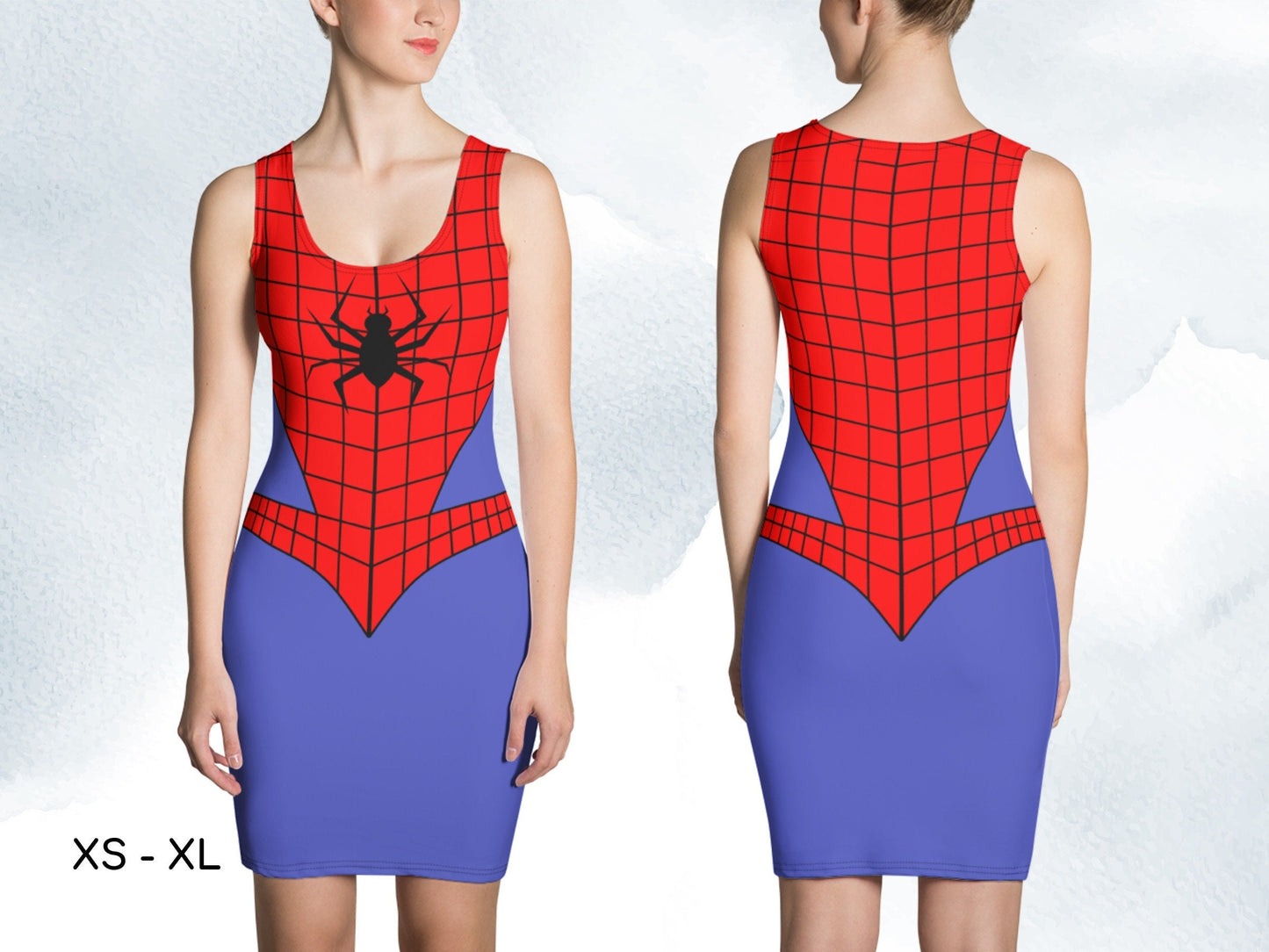 Spider Hero Inspired Bodycon Dress, Halloween Costume, Gift for Her, Cosplay Girl, Cosplay Dress, Super Guardian, Comics, Human Spider