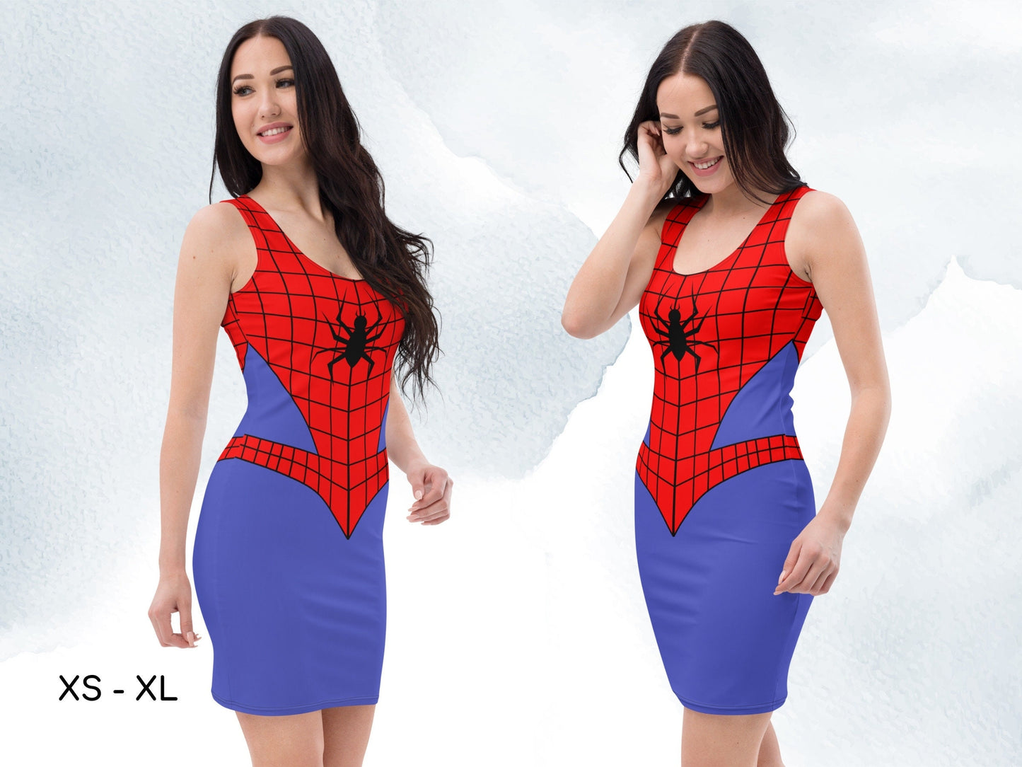Spider Hero Inspired Bodycon Dress, Halloween Costume, Gift for Her, Cosplay Girl, Cosplay Dress, Super Guardian, Comics, Human Spider