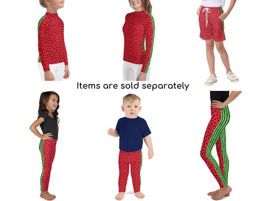Watermelon Sports Apparel For Youths and Kids, Summer, Vacation, 4th of July, Beachwear