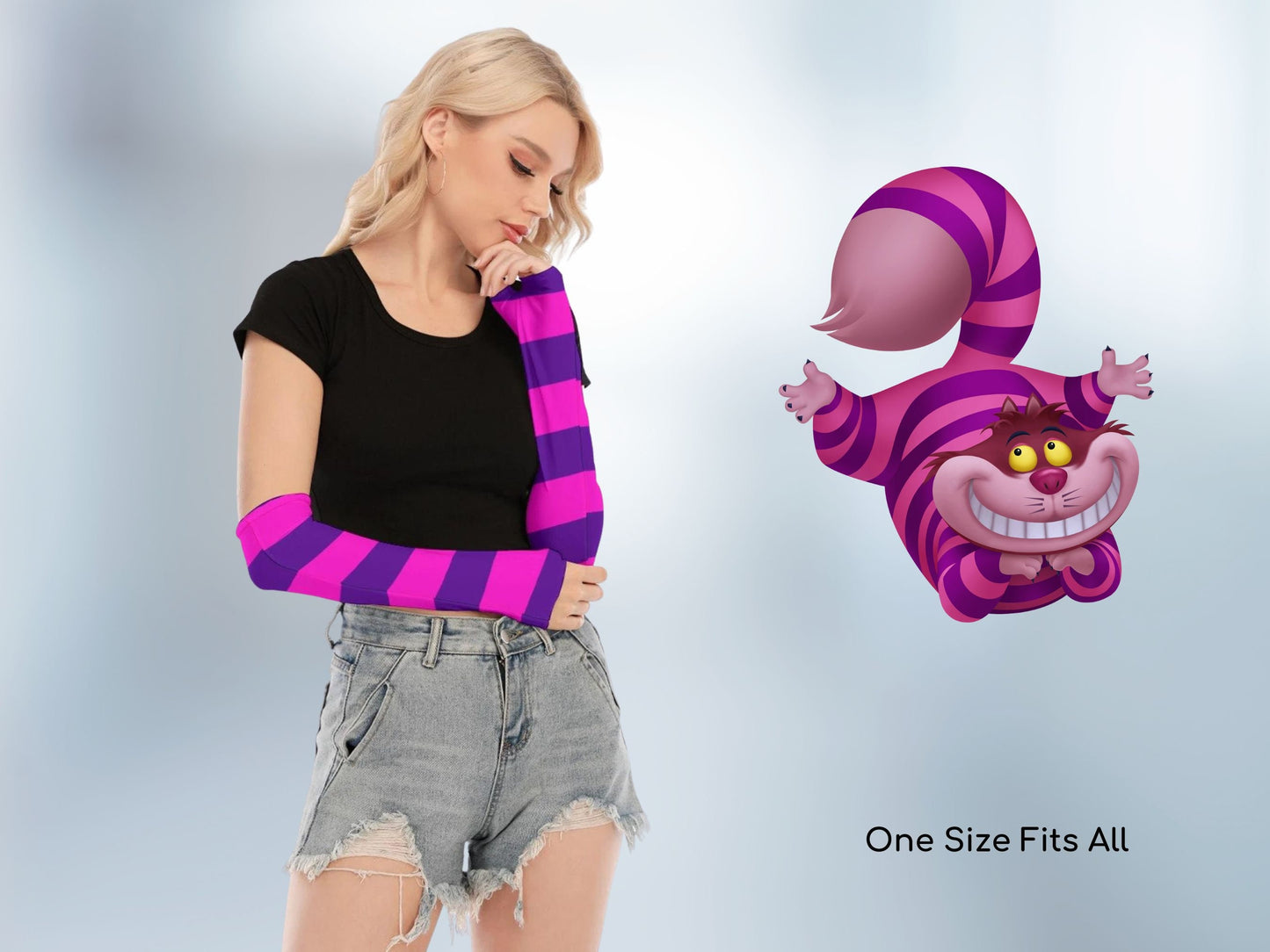 Cheshire Cat Alice in Wonderland Unisex Gloves