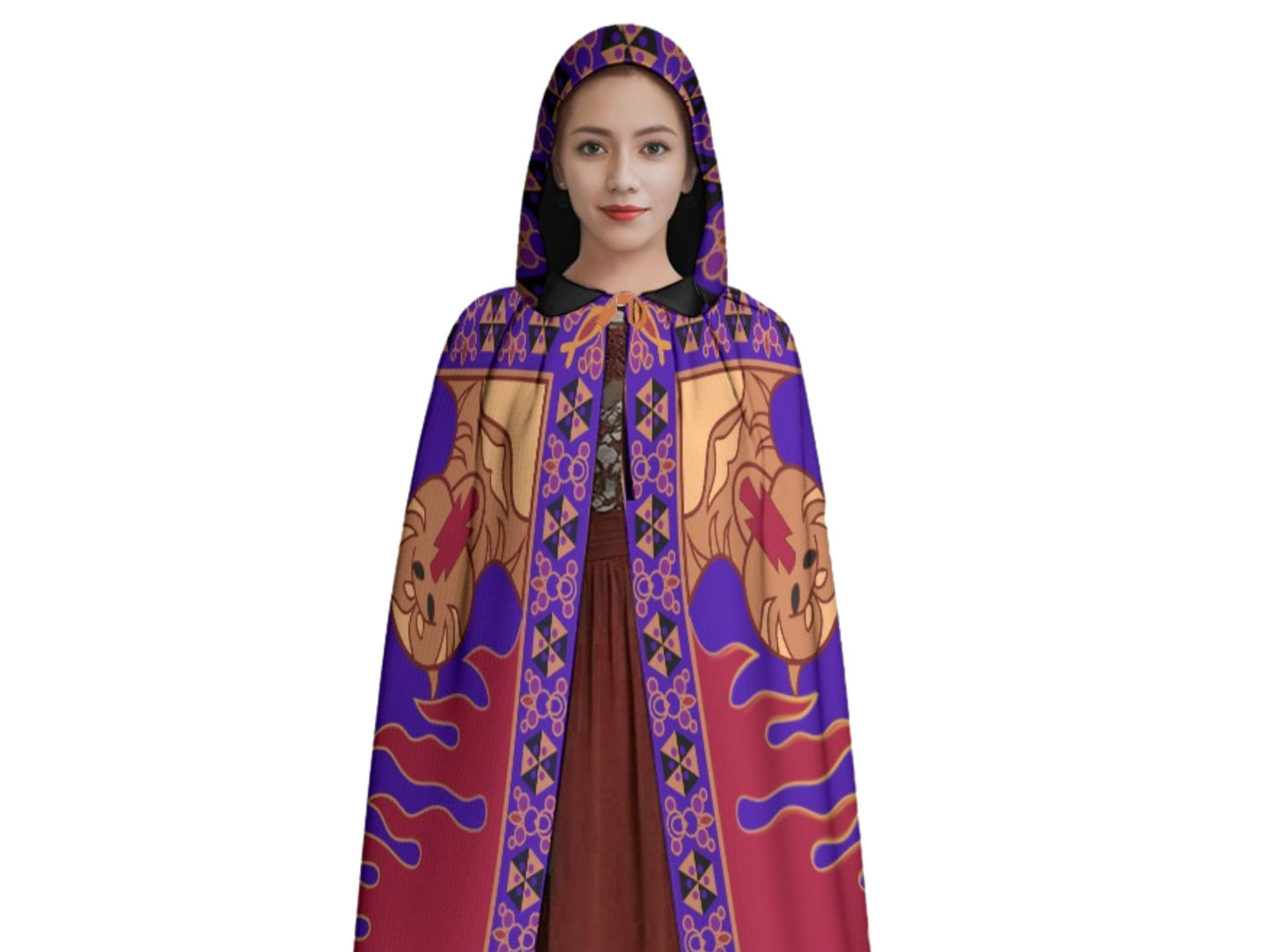 Aladdin Jasmine Magic Carpet Unisex Hooded Cloak/Cape, Gift for Her, Halloween, Cosplay Costume, Princess, Birthday present, Gift for Him