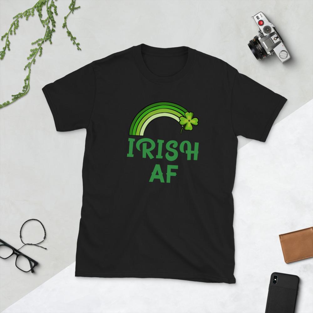 Irish AF Short-Sleeve Unisex T-Shirt,  Irish gifts, Irish shirt, Irish t shirt, St Patrick, St Patricks Day Shirt - Chloe Lambertin
