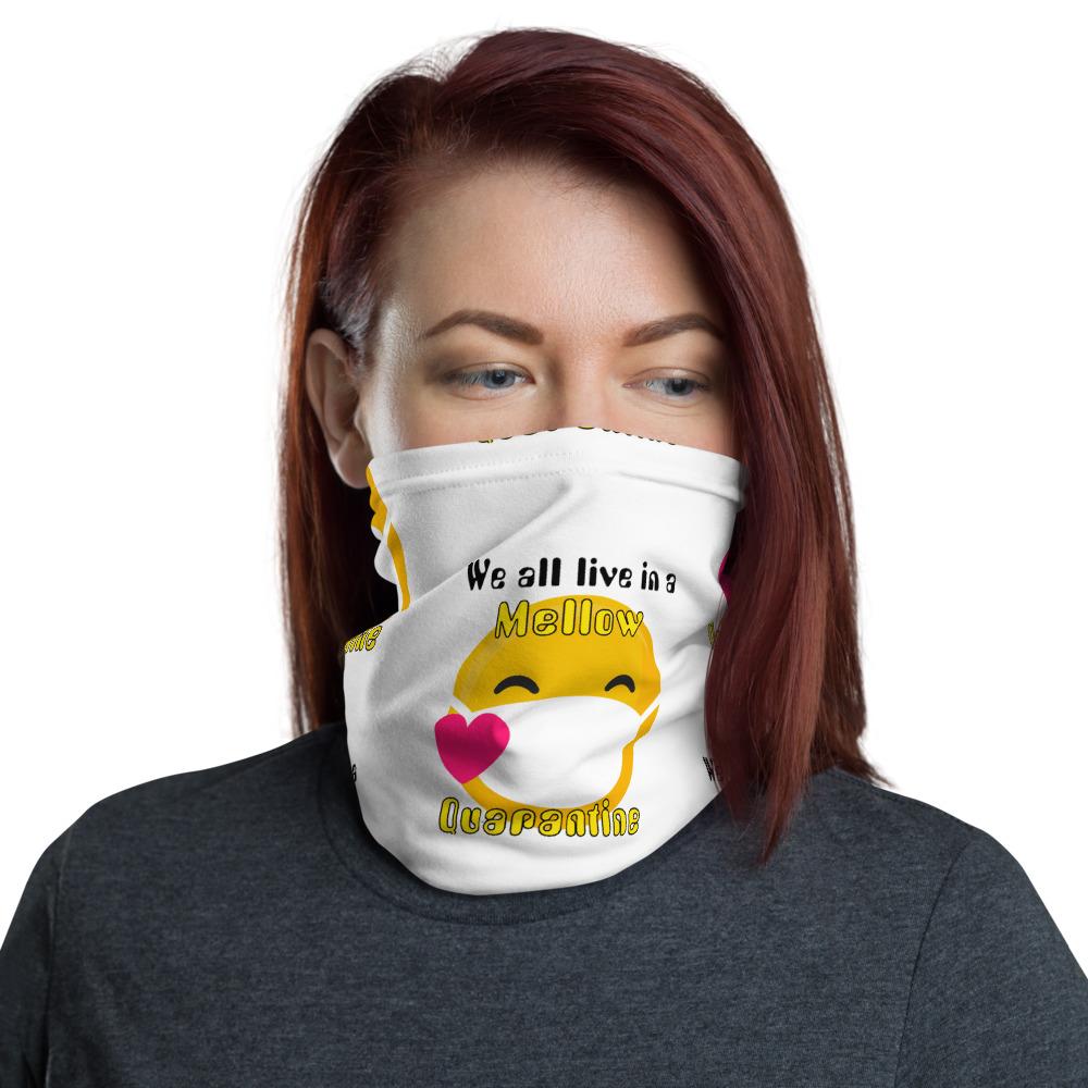 Mellow Quarantine Smiley Neck Gaiter, Mask, Headband - Chloe Lambertin