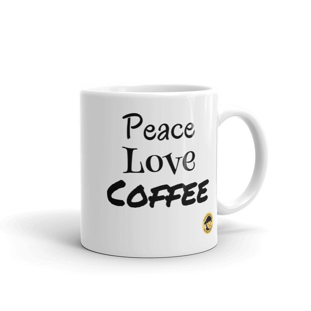 Peace Love Coffee Funny Mug. - Chloe Lambertin